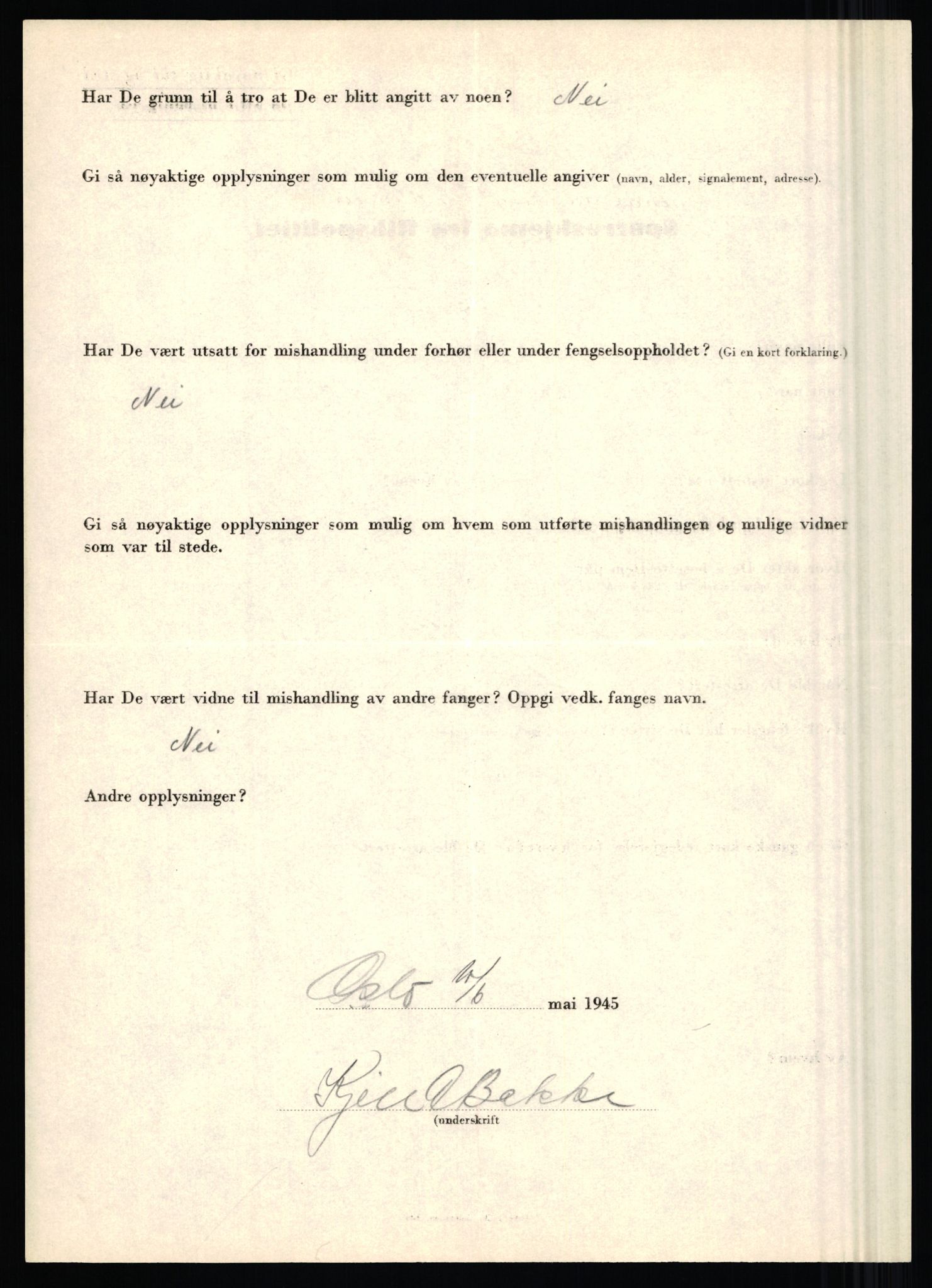 Rikspolitisjefen, AV/RA-S-1560/L/L0001: Abelseth, Rudolf - Berentsen, Odd, 1940-1945, p. 1104