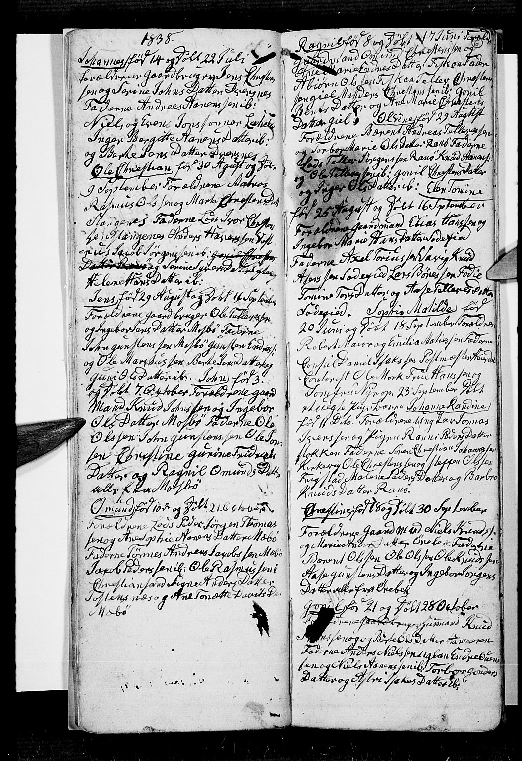 Oddernes sokneprestkontor, SAK/1111-0033/F/Fb/Fba/L0004: Parish register (copy) no. B 4, 1837-1846, p. 6
