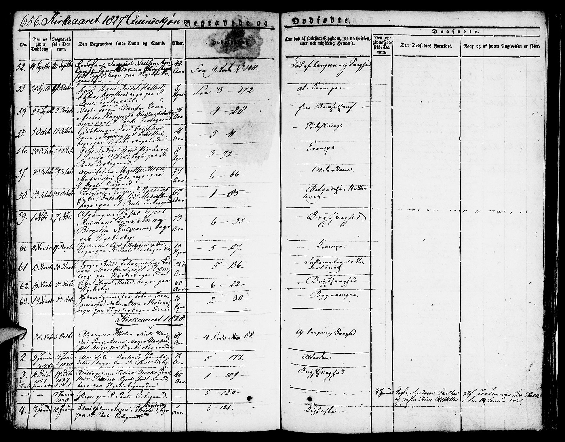 Nykirken Sokneprestembete, SAB/A-77101/H/Hab: Parish register (copy) no. A 5II, 1821-1843, p. 656