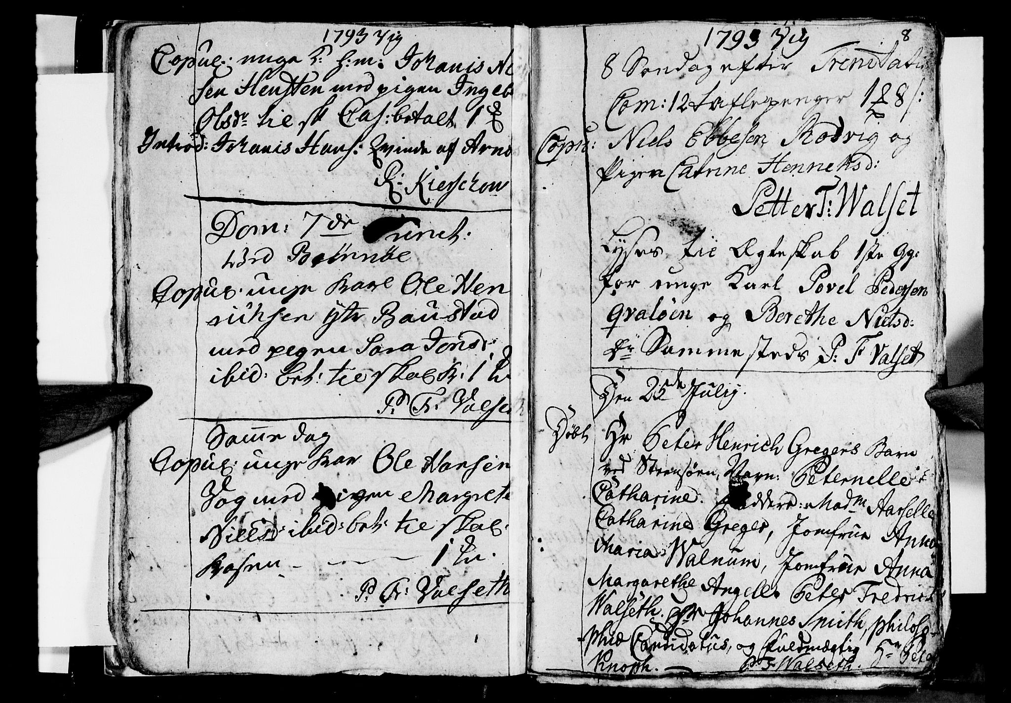 Ministerialprotokoller, klokkerbøker og fødselsregistre - Nordland, AV/SAT-A-1459/812/L0184: Parish register (copy) no. 812C02, 1793-1809, p. 8