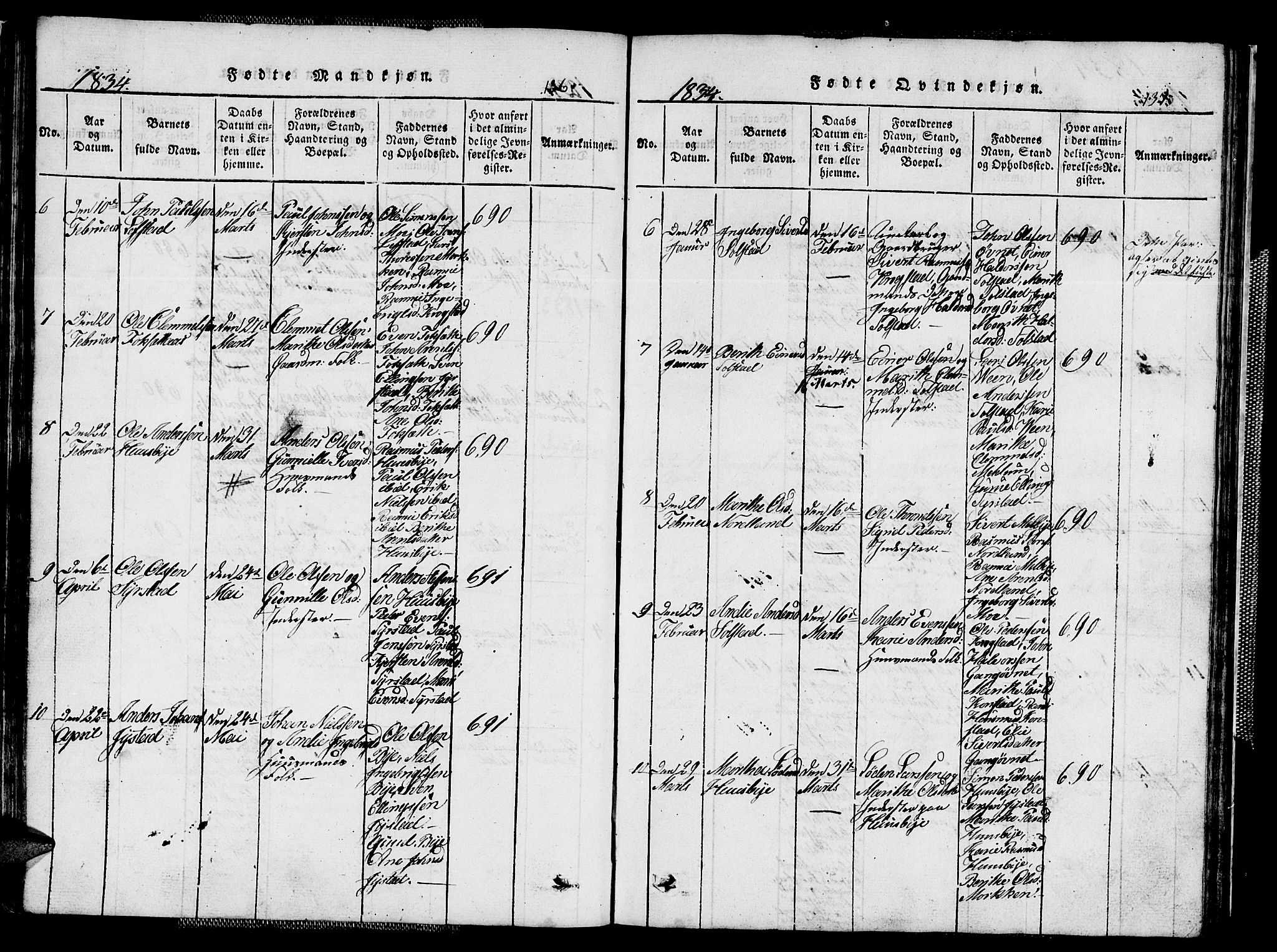 Ministerialprotokoller, klokkerbøker og fødselsregistre - Sør-Trøndelag, SAT/A-1456/667/L0796: Parish register (copy) no. 667C01, 1817-1836, p. 136-137