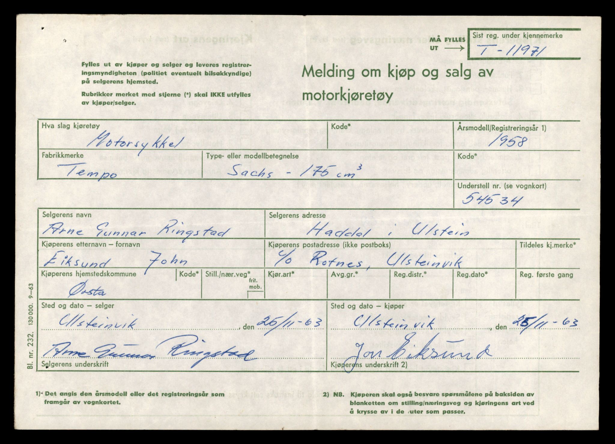 Møre og Romsdal vegkontor - Ålesund trafikkstasjon, AV/SAT-A-4099/F/Fe/L0031: Registreringskort for kjøretøy T 11800 - T 11996, 1927-1998, p. 2925