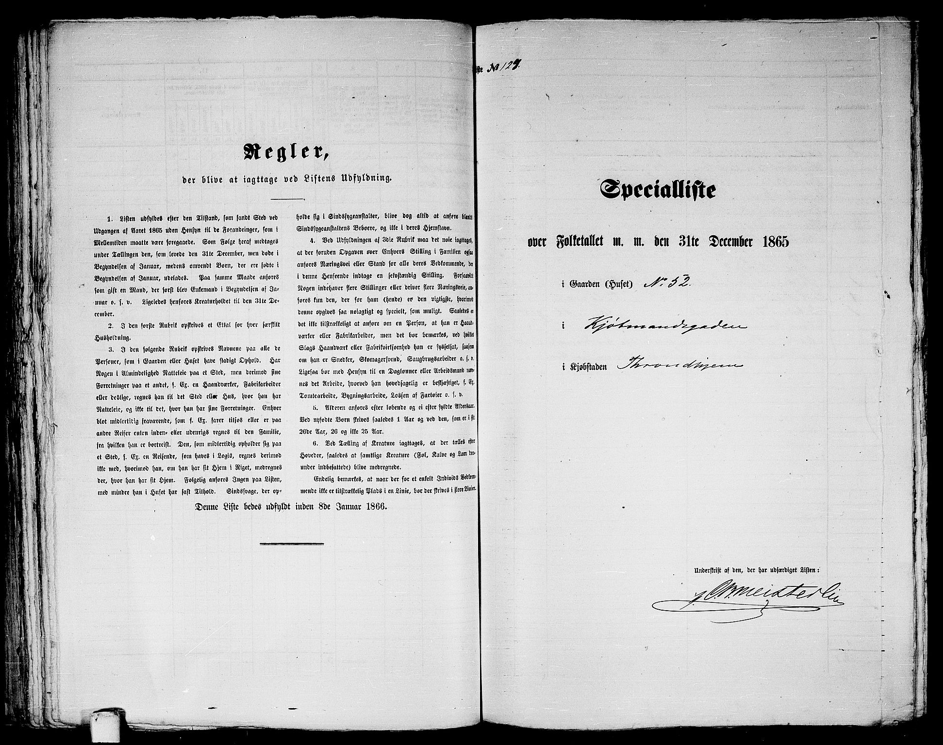 RA, 1865 census for Trondheim, 1865, p. 284