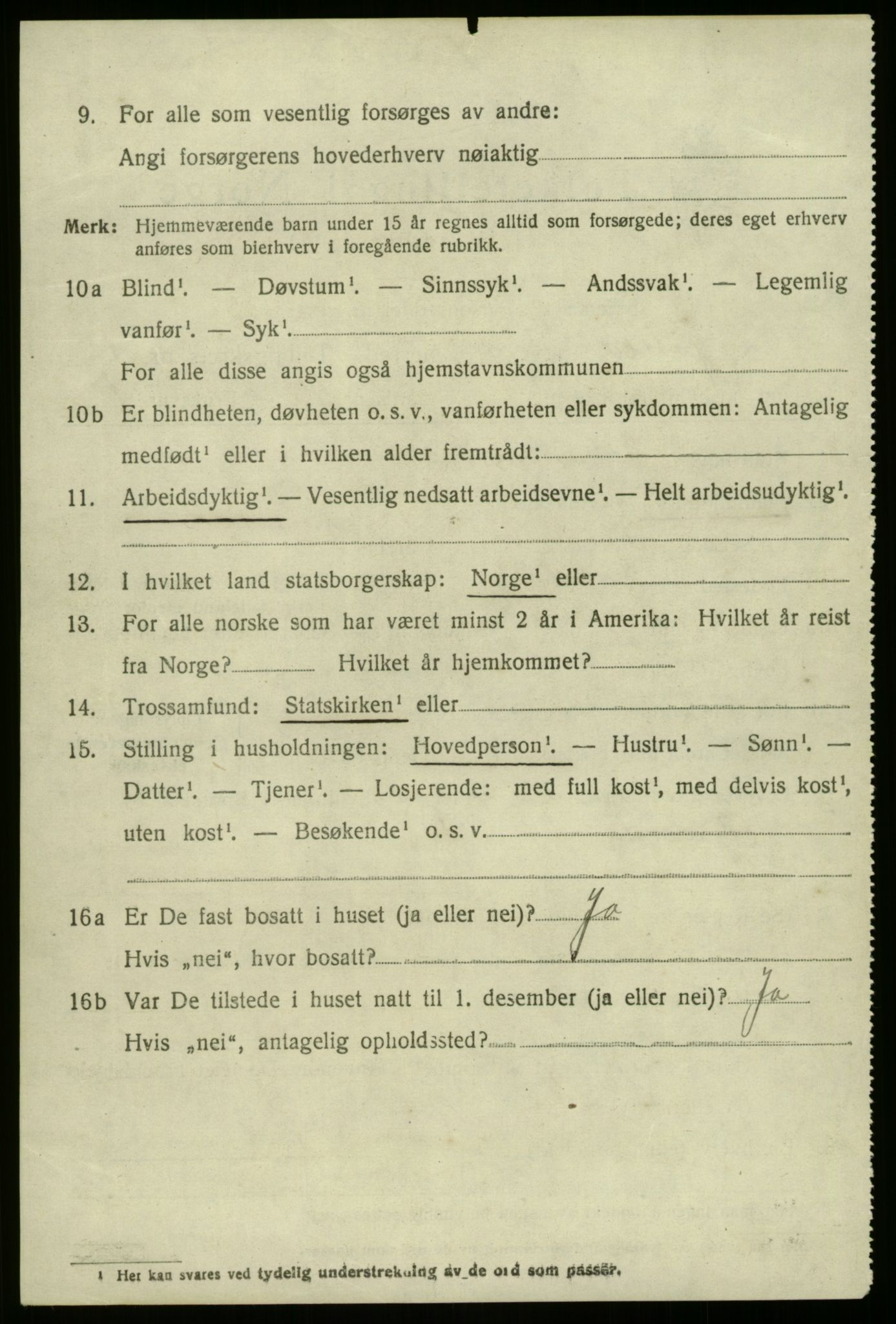 SAB, 1920 census for Jølster, 1920, p. 5055