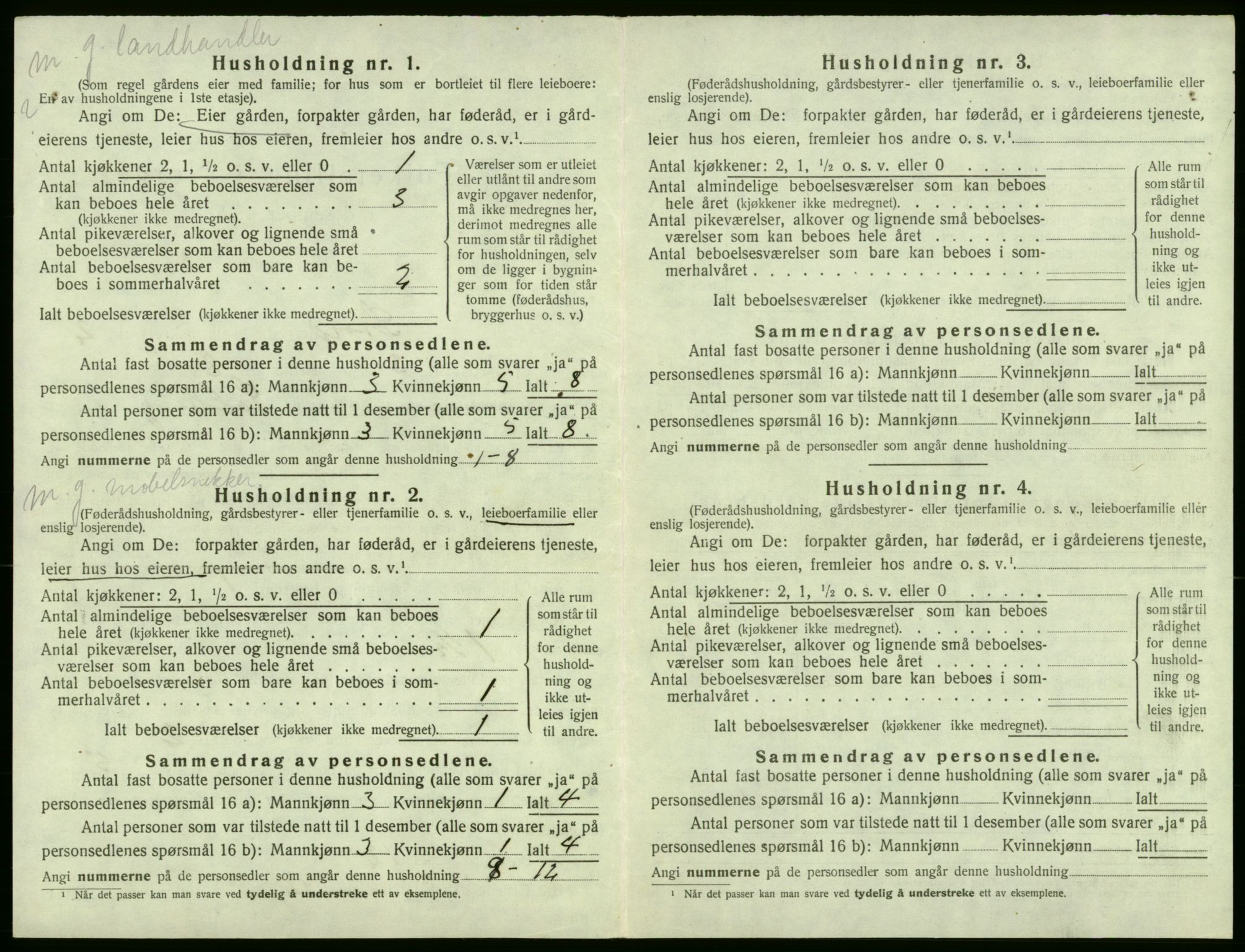 SAB, 1920 census for Stord, 1920, p. 101