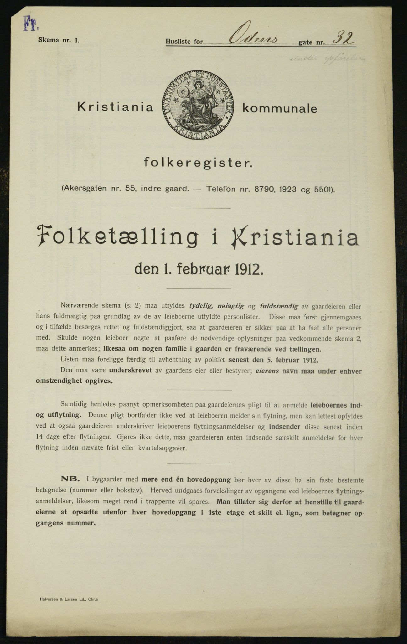OBA, Municipal Census 1912 for Kristiania, 1912, p. 75628