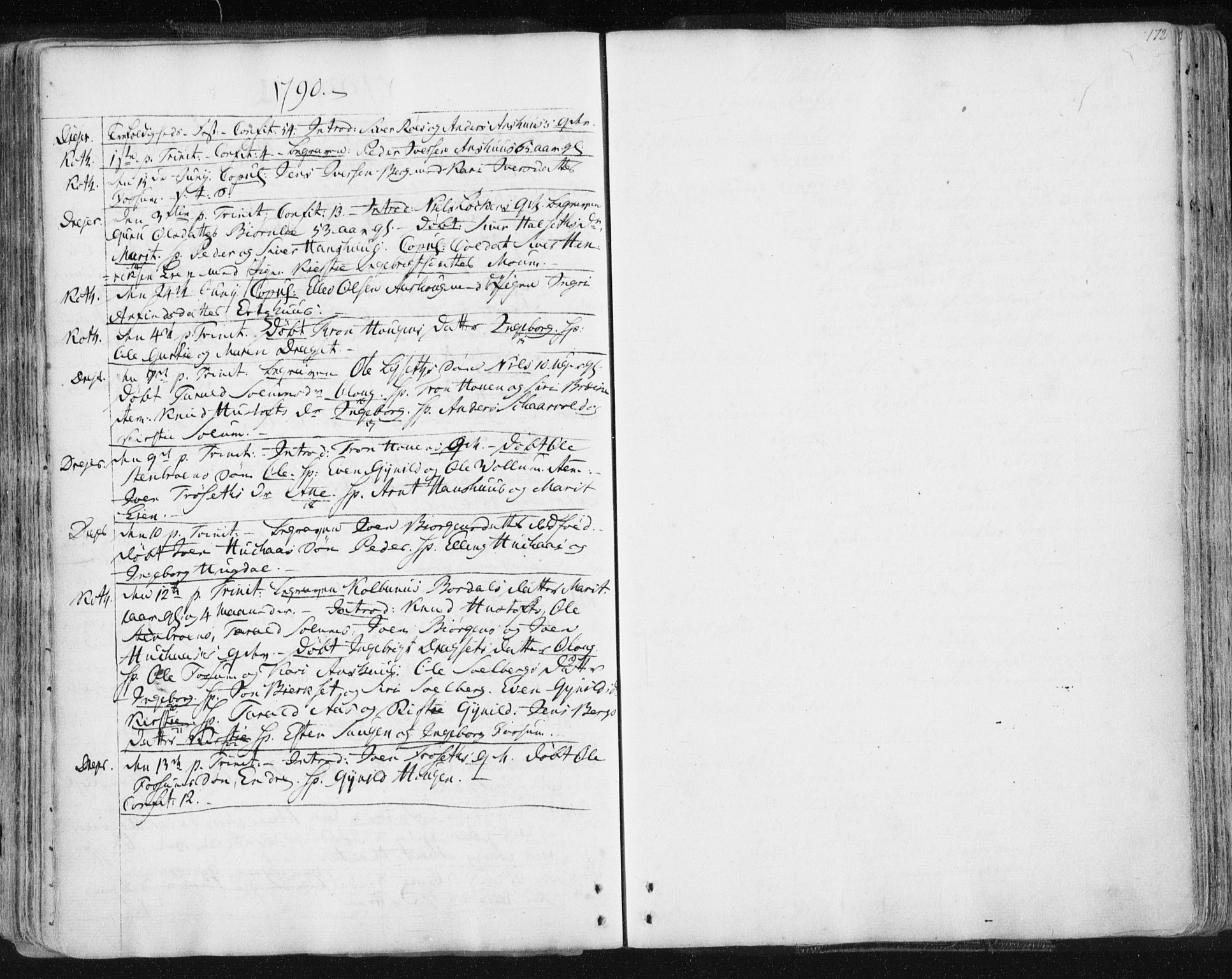 Ministerialprotokoller, klokkerbøker og fødselsregistre - Sør-Trøndelag, SAT/A-1456/687/L0991: Parish register (official) no. 687A02, 1747-1790, p. 172