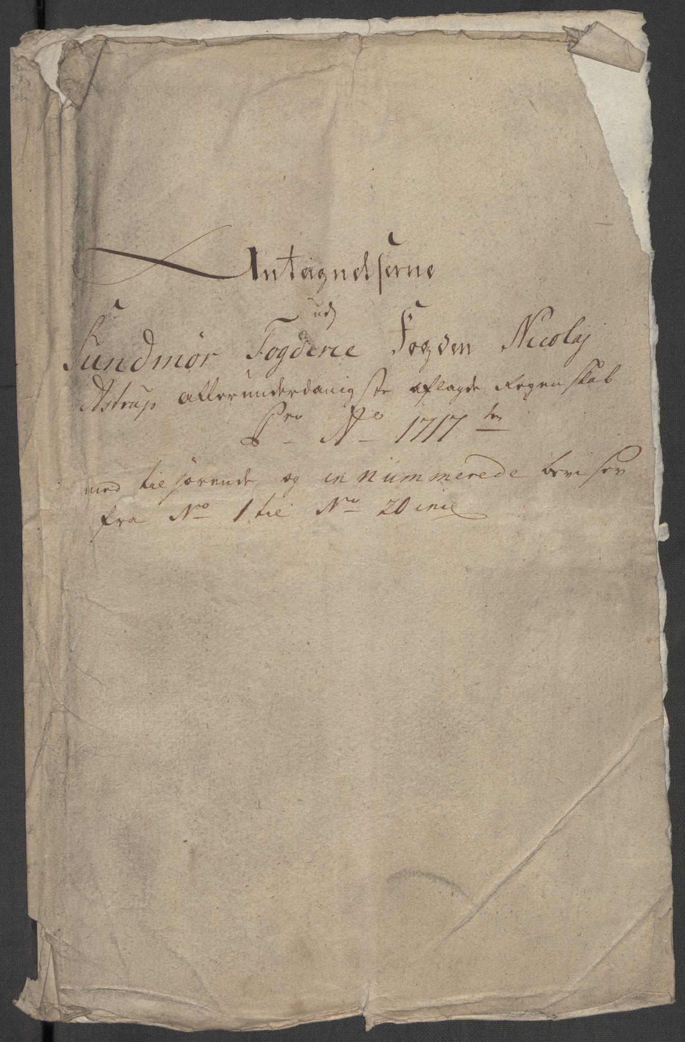 Rentekammeret inntil 1814, Reviderte regnskaper, Fogderegnskap, AV/RA-EA-4092/R54/L3569: Fogderegnskap Sunnmøre, 1717, p. 336