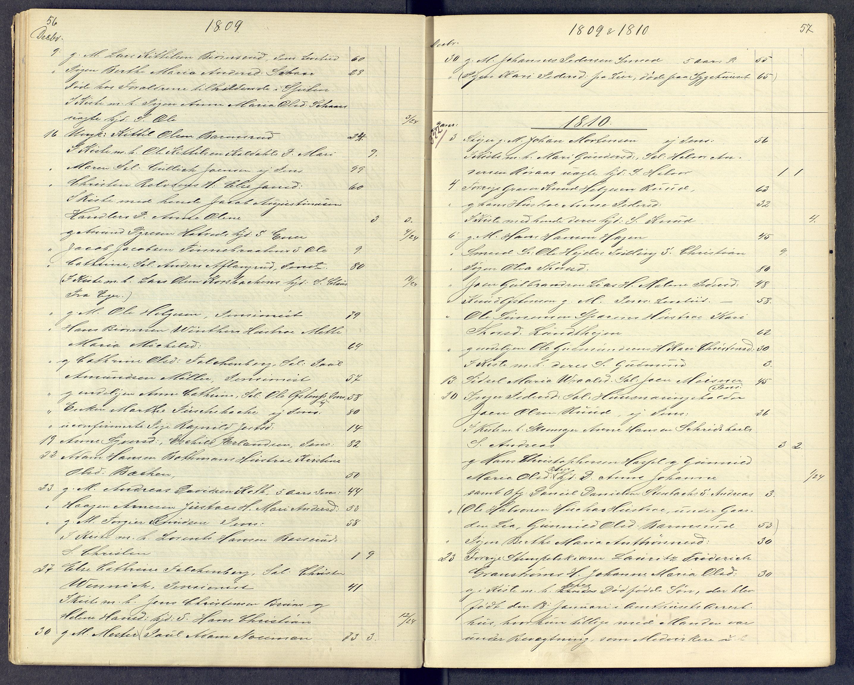 Kongsberg kirkebøker, SAKO/A-22/G/Ga/L0000e: Parish register (copy) no. 0e, 1795-1816, p. 56-57