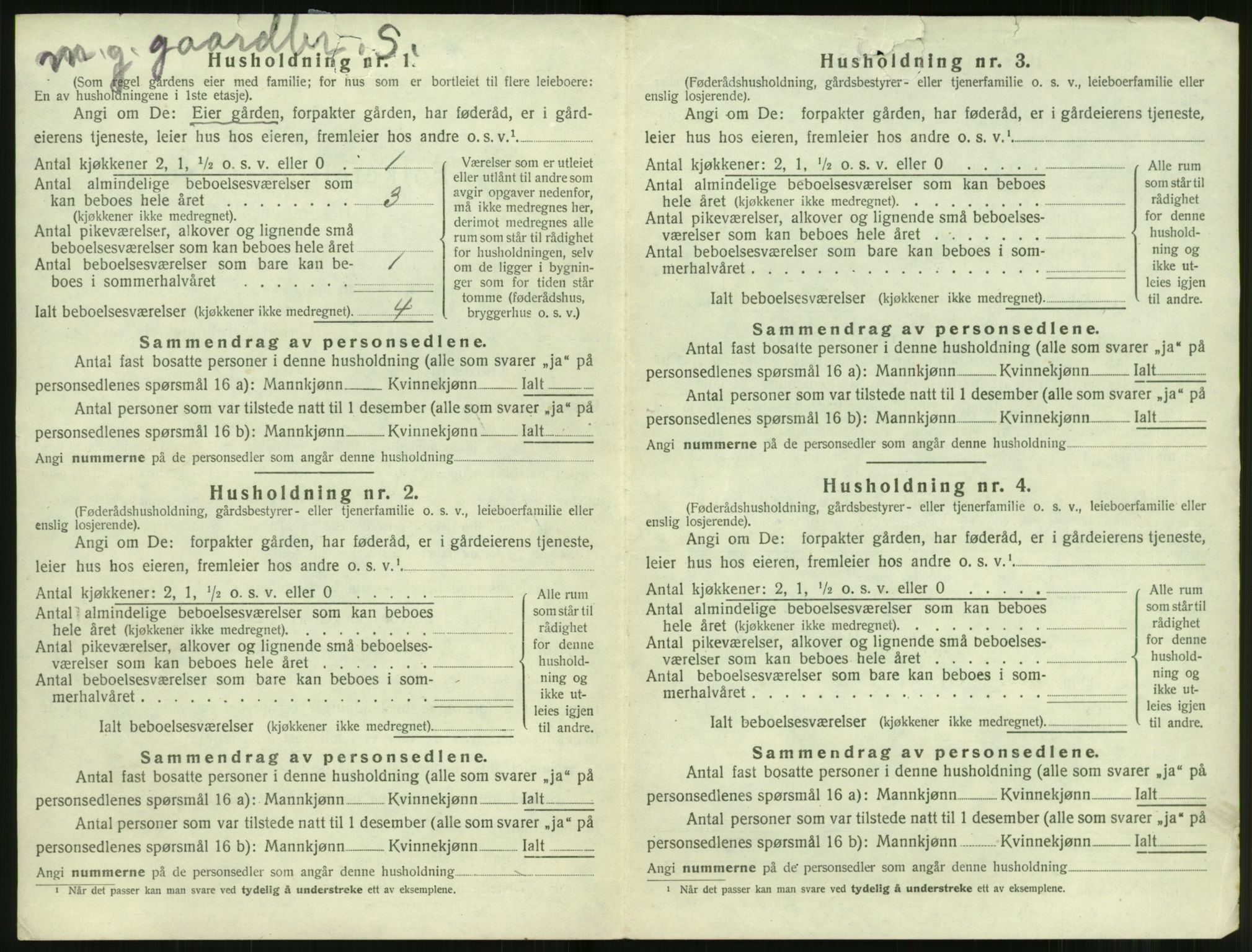 SAT, 1920 census for Sunnylven, 1920, p. 561