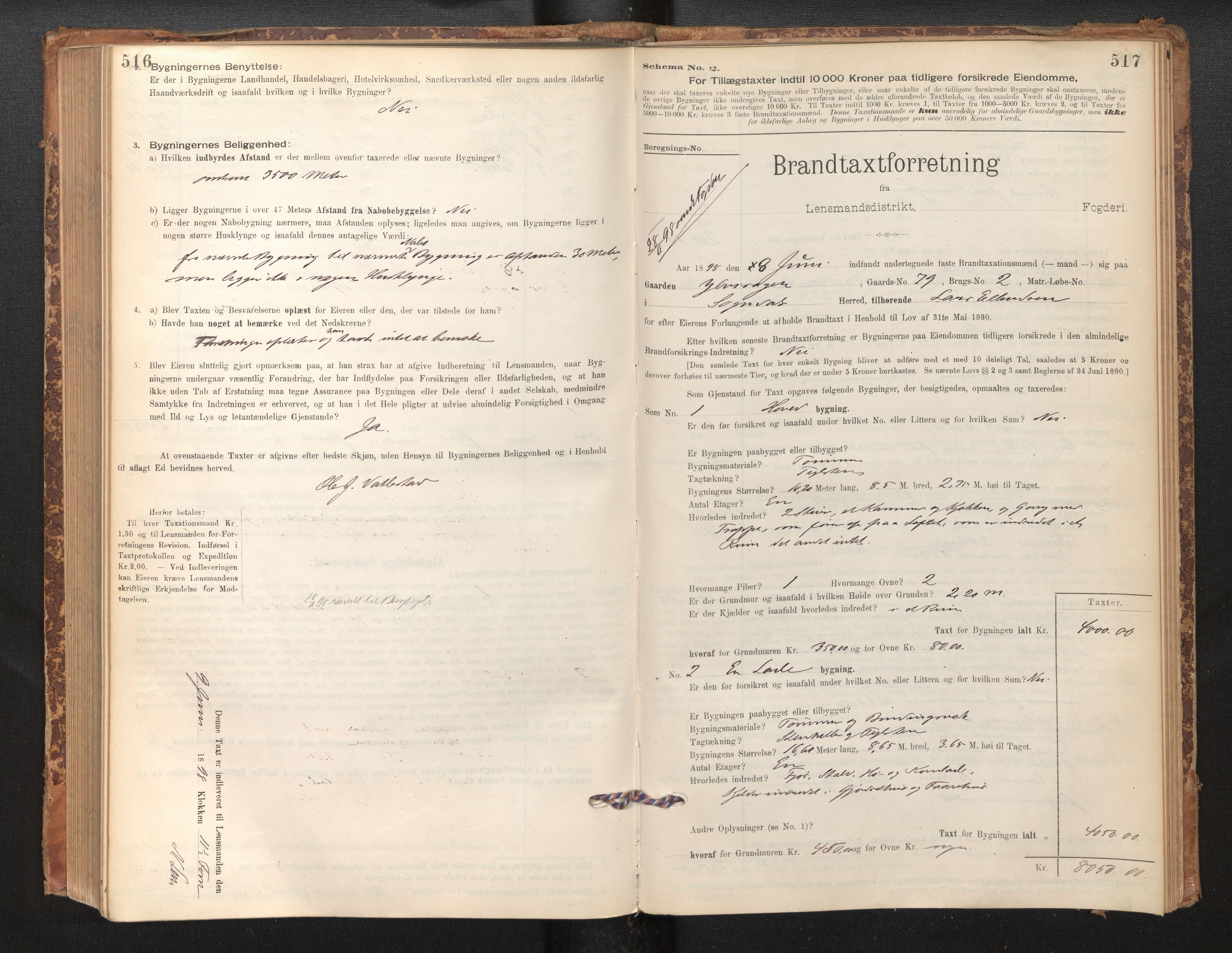 Lensmannen i Sogndal, AV/SAB-A-29901/0012/L0008: Branntakstprotokoll, skjematakst, 1895-1906, p. 516-517