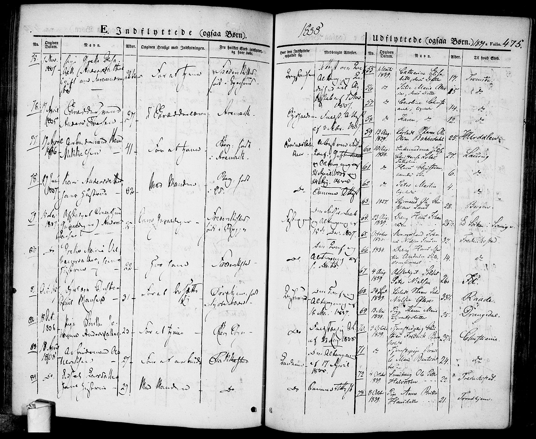 Halden prestekontor Kirkebøker, AV/SAO-A-10909/F/Fa/L0005: Parish register (official) no. I 5, 1834-1845, p. 475