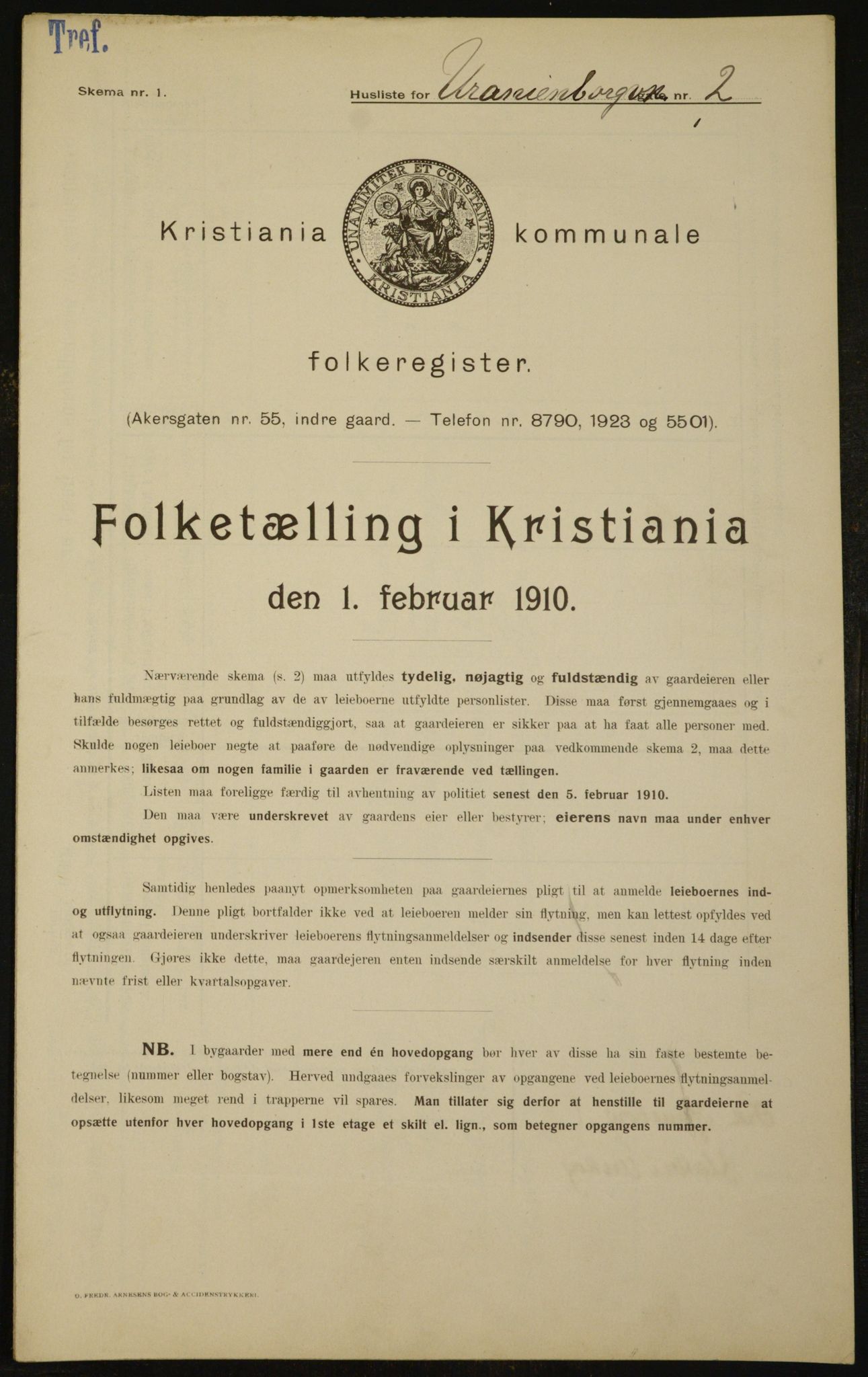 OBA, Municipal Census 1910 for Kristiania, 1910, p. 114091