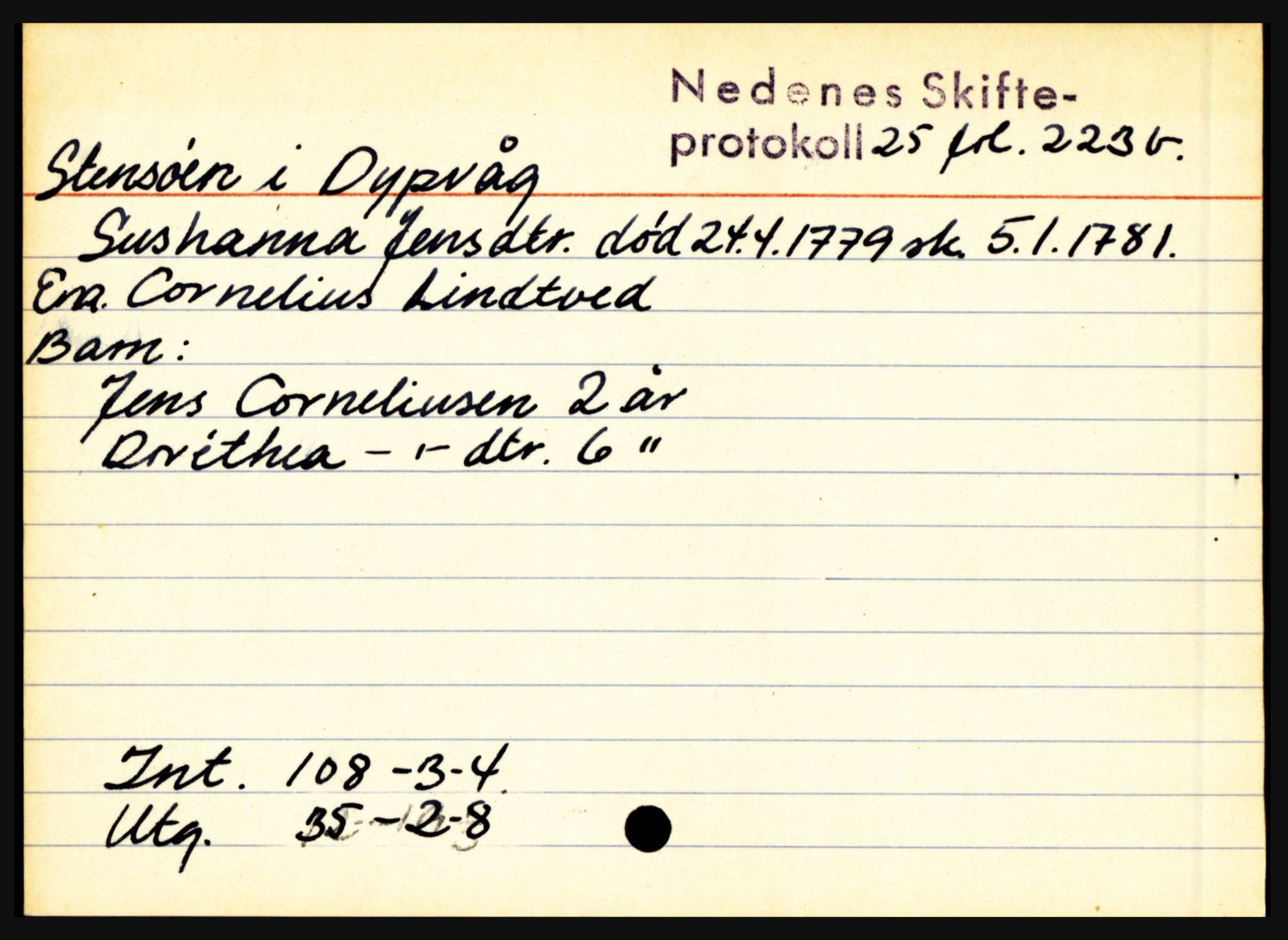 Nedenes sorenskriveri før 1824, AV/SAK-1221-0007/H, p. 28359