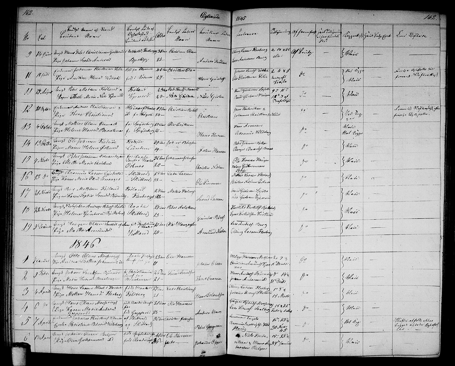 Våler prestekontor Kirkebøker, AV/SAO-A-11083/G/Ga/L0002: Parish register (copy) no. I 2, 1839-1860, p. 162