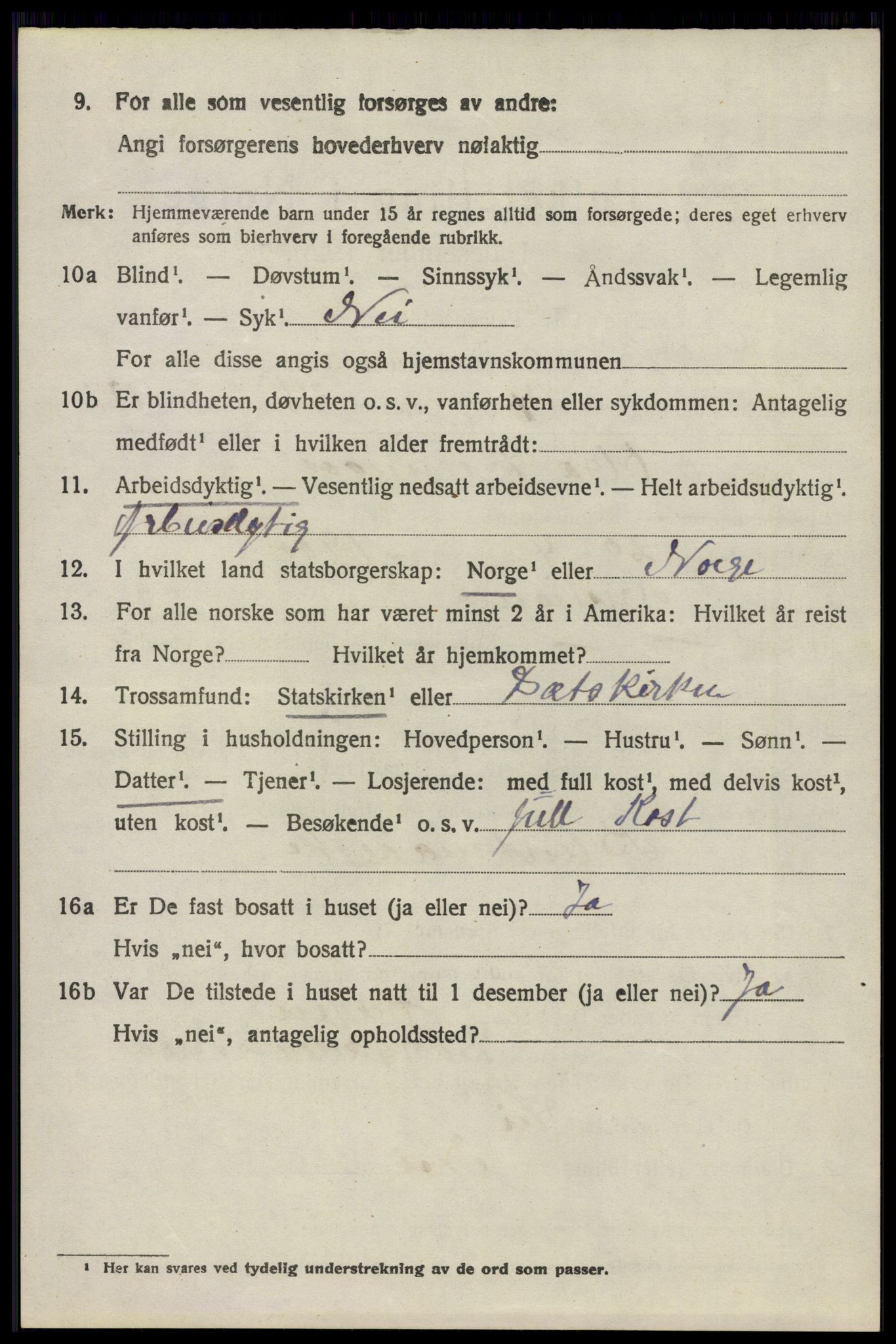 SAO, 1920 census for Oppegård, 1920, p. 9490