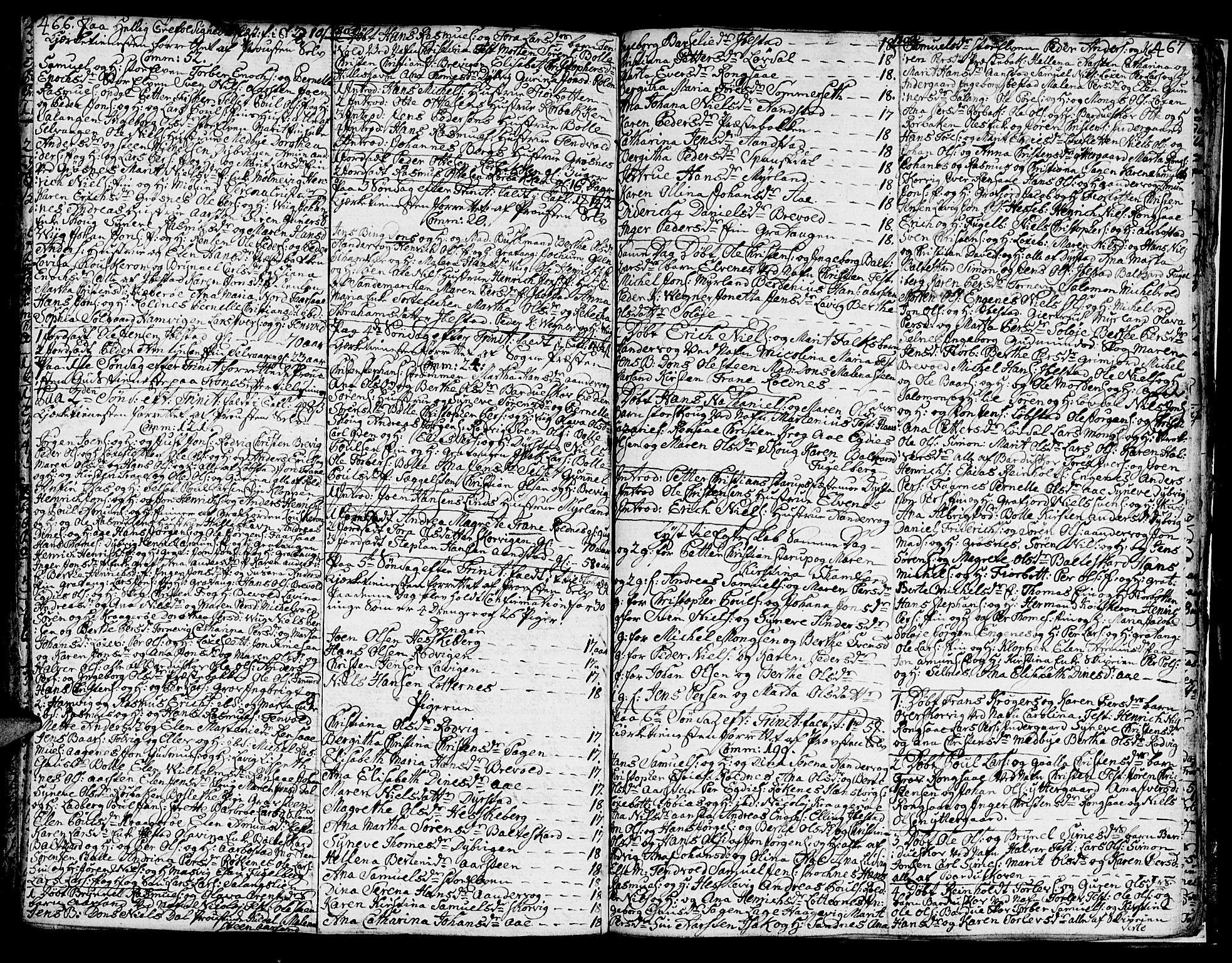 Ibestad sokneprestembete, SATØ/S-0077/H/Ha/Hab/L0001klokker: Parish register (copy) no. 1, 1776-1808, p. 466-467