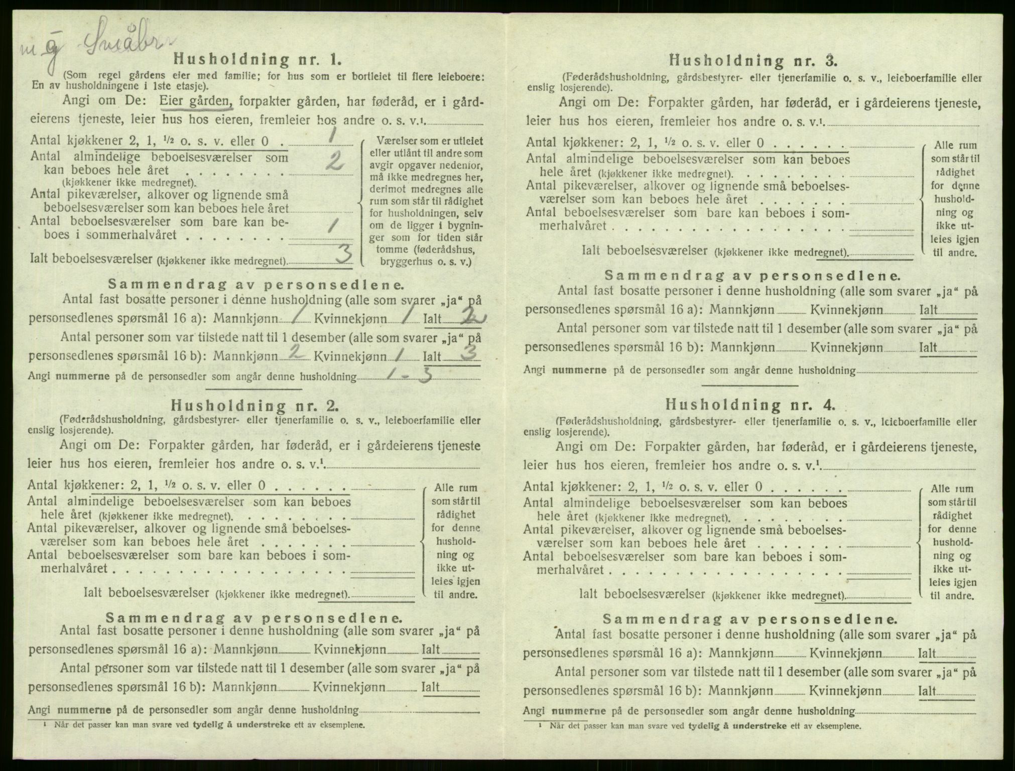 SAKO, 1920 census for Lier, 1920, p. 1264