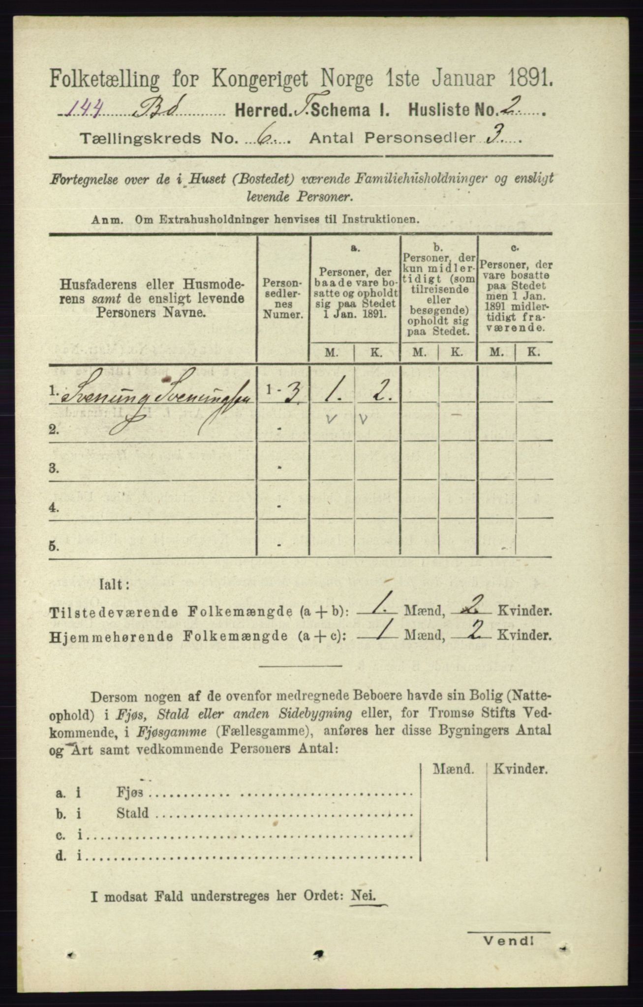 RA, 1891 census for 0821 Bø, 1891, p. 1839