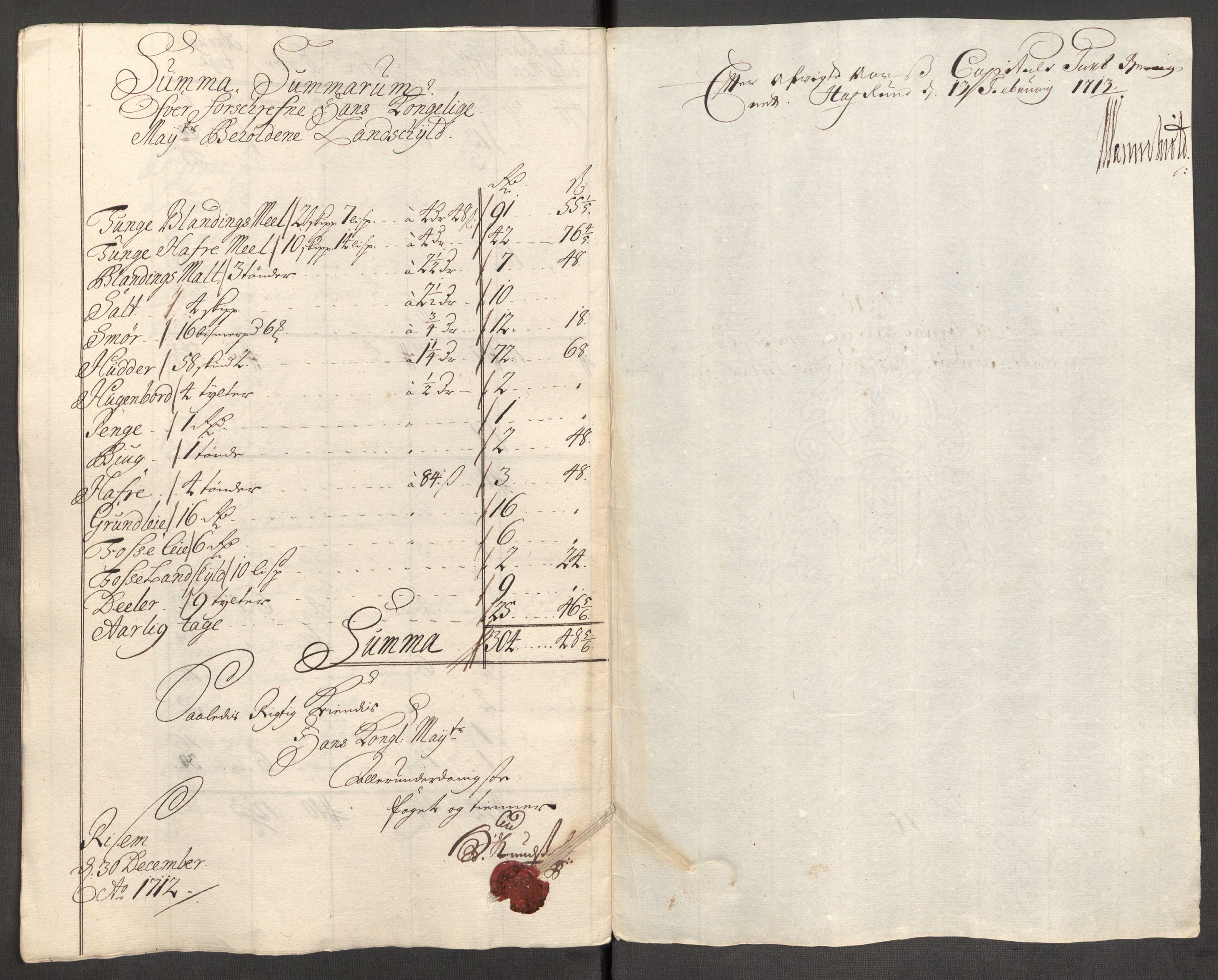 Rentekammeret inntil 1814, Reviderte regnskaper, Fogderegnskap, AV/RA-EA-4092/R04/L0137: Fogderegnskap Moss, Onsøy, Tune, Veme og Åbygge, 1712, p. 60