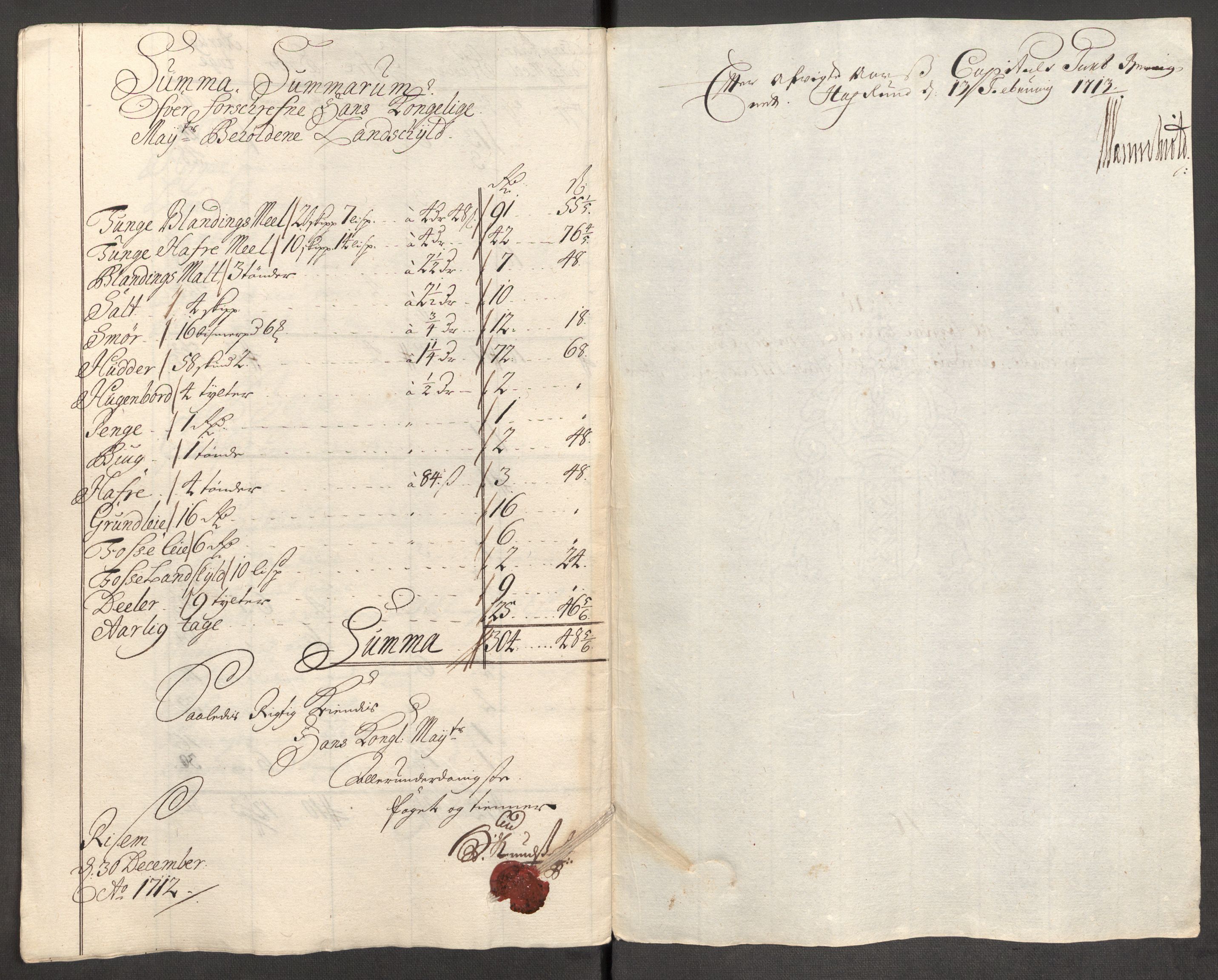 Rentekammeret inntil 1814, Reviderte regnskaper, Fogderegnskap, RA/EA-4092/R04/L0137: Fogderegnskap Moss, Onsøy, Tune, Veme og Åbygge, 1712, p. 60