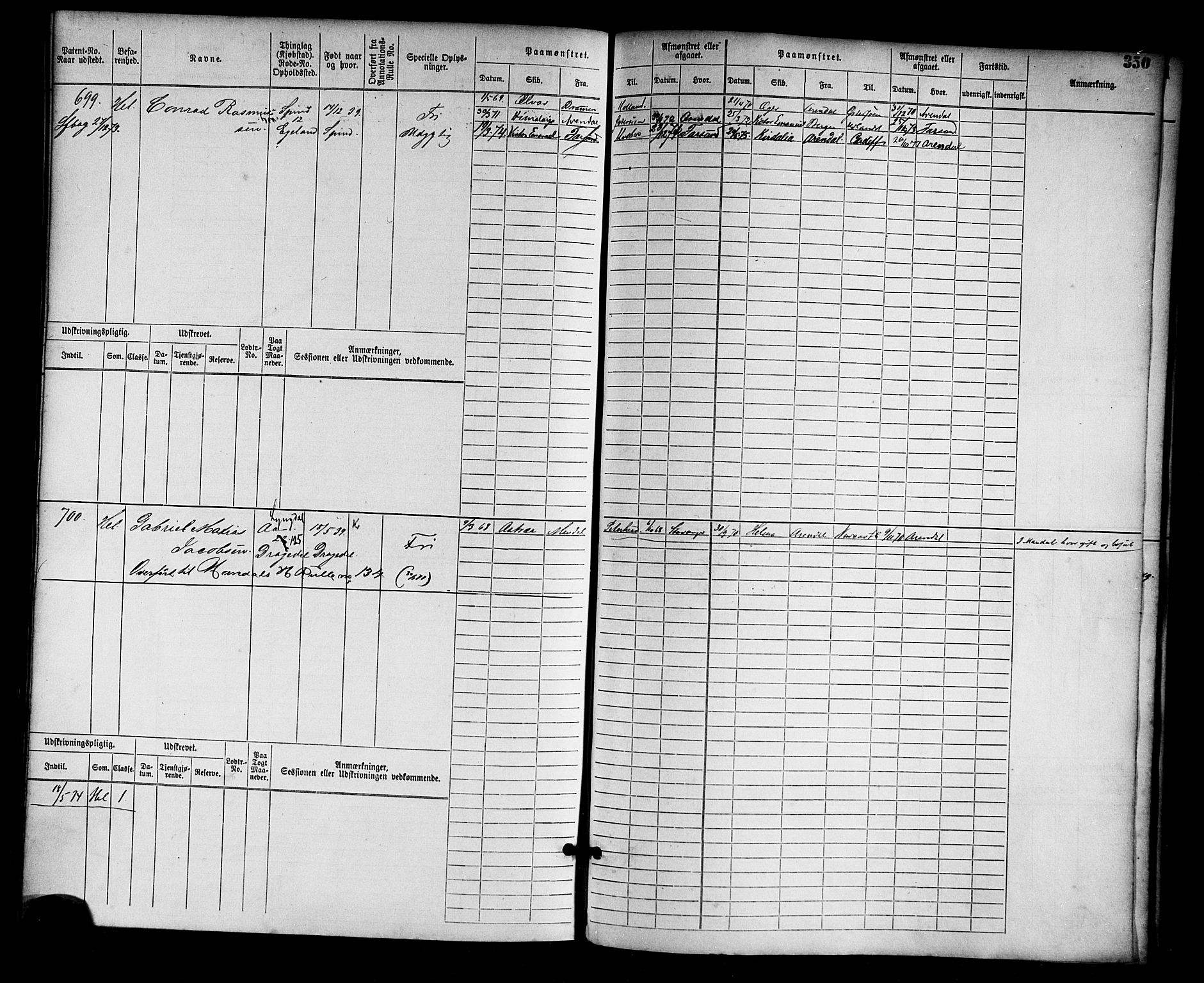 Farsund mønstringskrets, AV/SAK-2031-0017/F/Fb/L0001: Hovedrulle nr 1-758, M-4, 1868-1900, p. 366