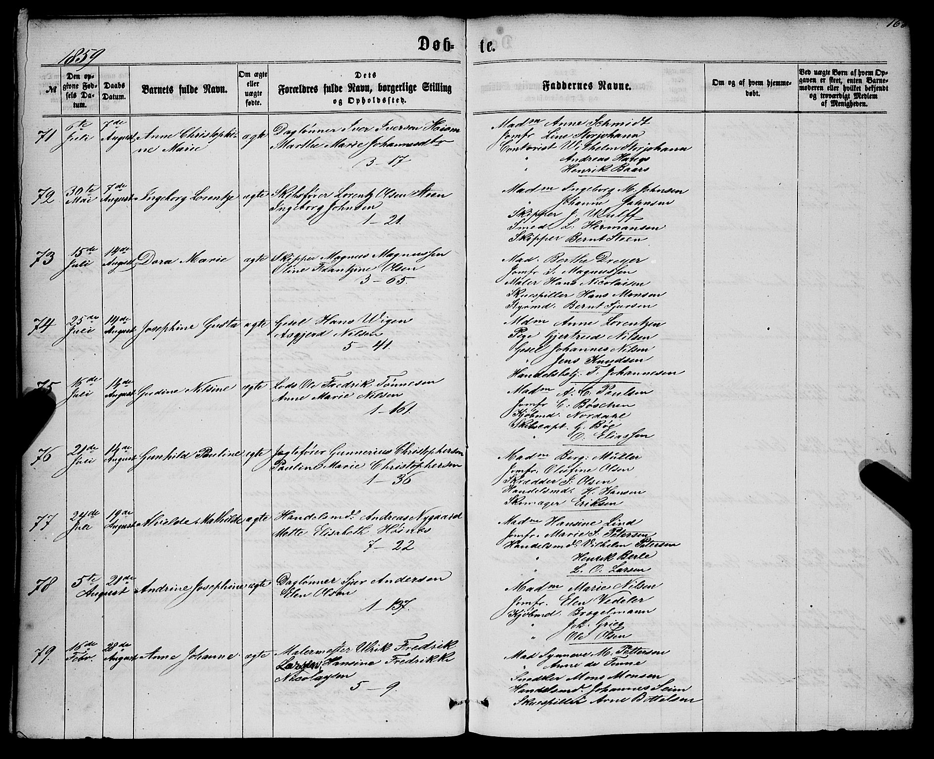 Nykirken Sokneprestembete, SAB/A-77101/H/Haa/L0015: Parish register (official) no. B 2, 1858-1869, p. 163