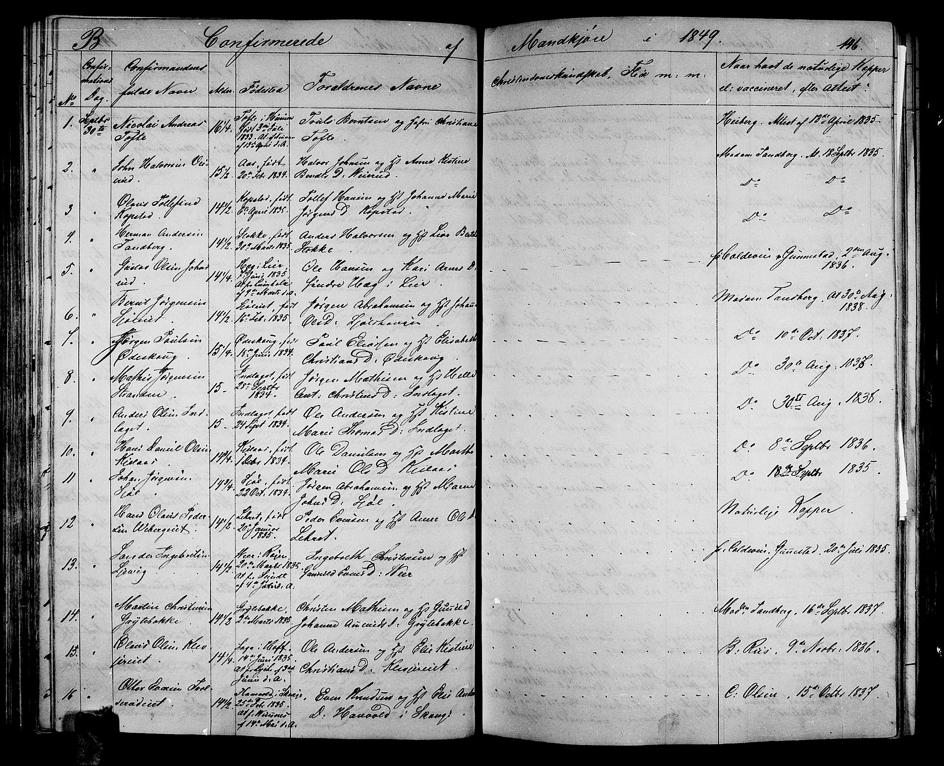 Sande Kirkebøker, SAKO/A-53/G/Ga/L0002: Parish register (copy) no. 2, 1847-1863, p. 146