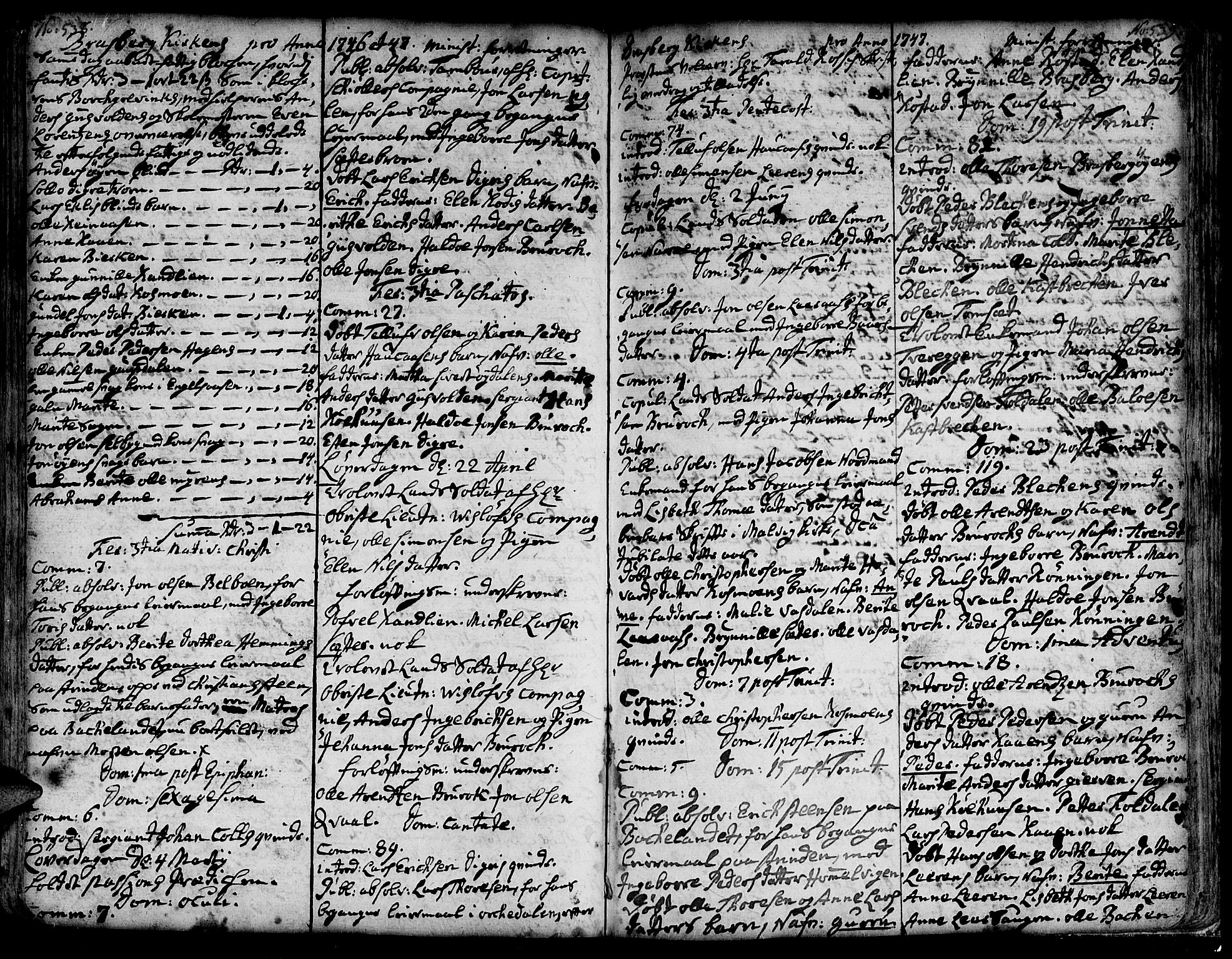 Ministerialprotokoller, klokkerbøker og fødselsregistre - Sør-Trøndelag, SAT/A-1456/606/L0278: Parish register (official) no. 606A01 /4, 1727-1780, p. 538-539