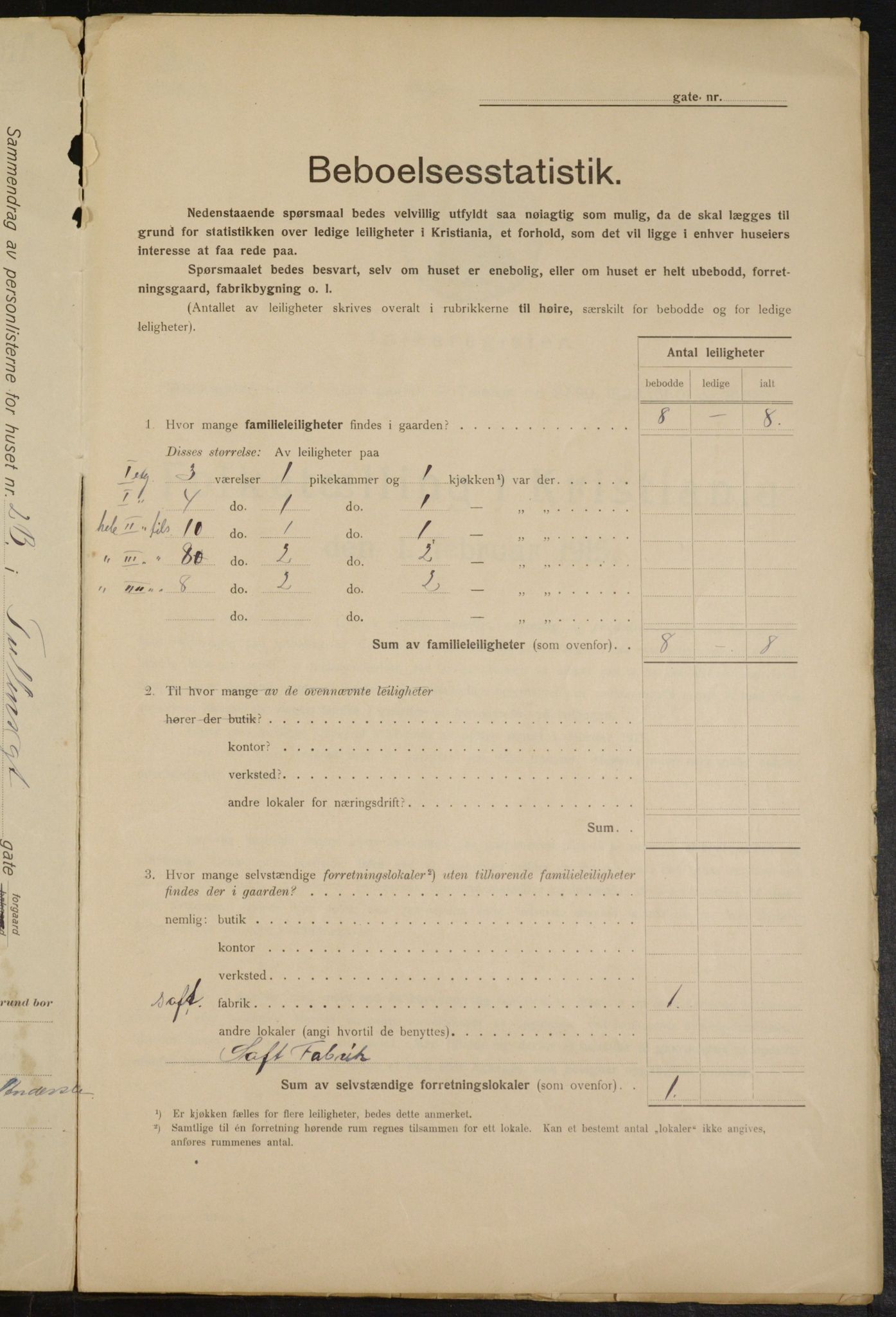 OBA, Municipal Census 1915 for Kristiania, 1915, p. 117538