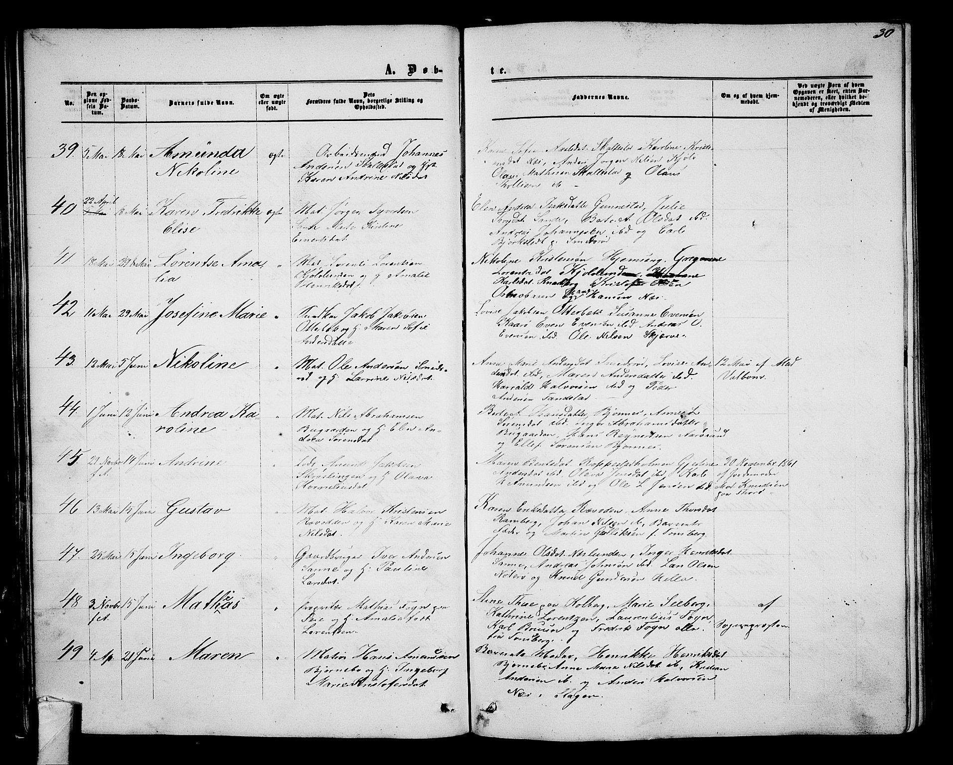 Nøtterøy kirkebøker, AV/SAKO-A-354/G/Ga/L0002: Parish register (copy) no. I 2, 1860-1877, p. 30