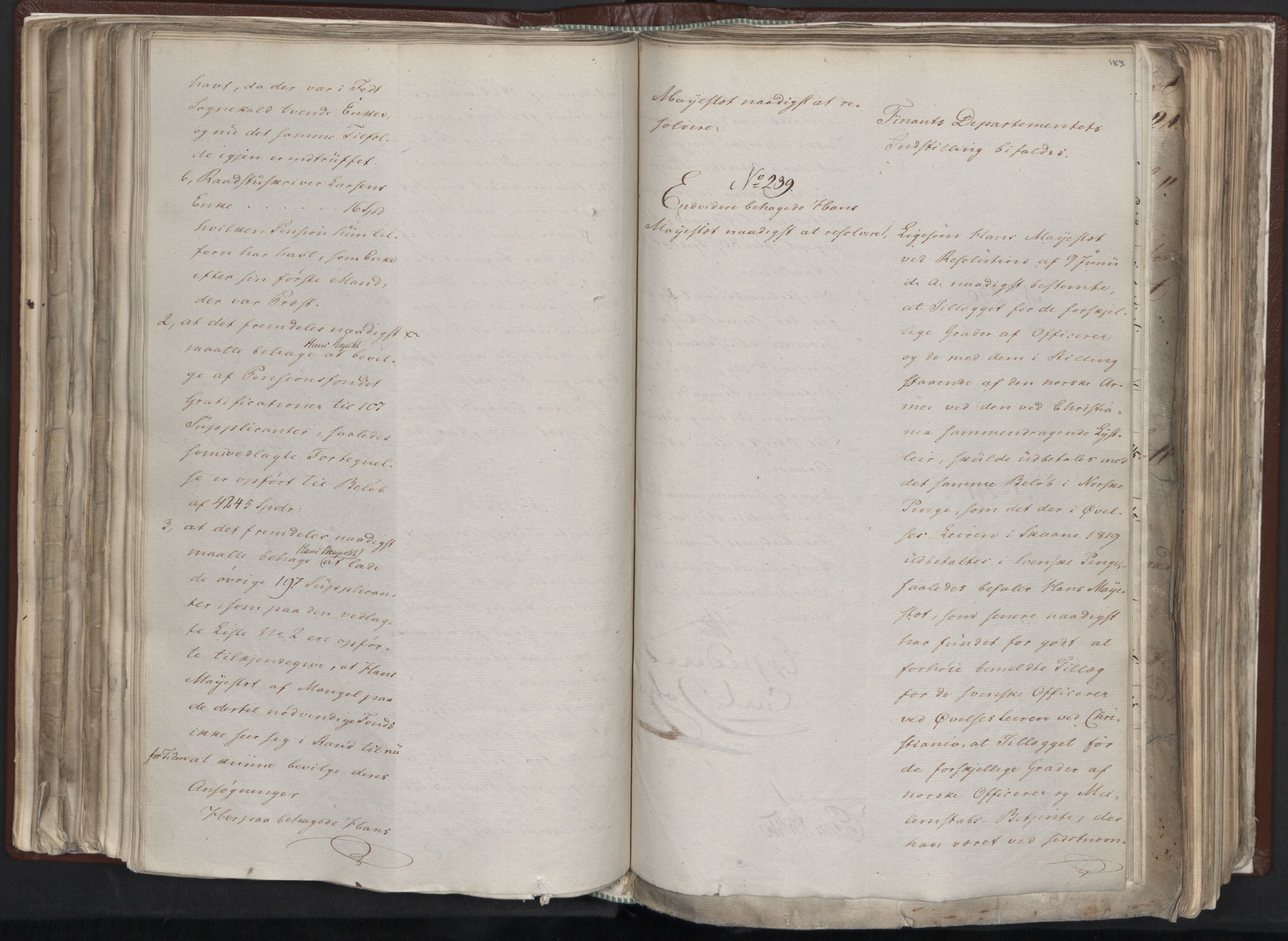 Statsrådssekretariatet, AV/RA-S-1001/A/Ab/L0012: Kgl. res. nr. 5679-6008 II, 1821, p. 182b-183a