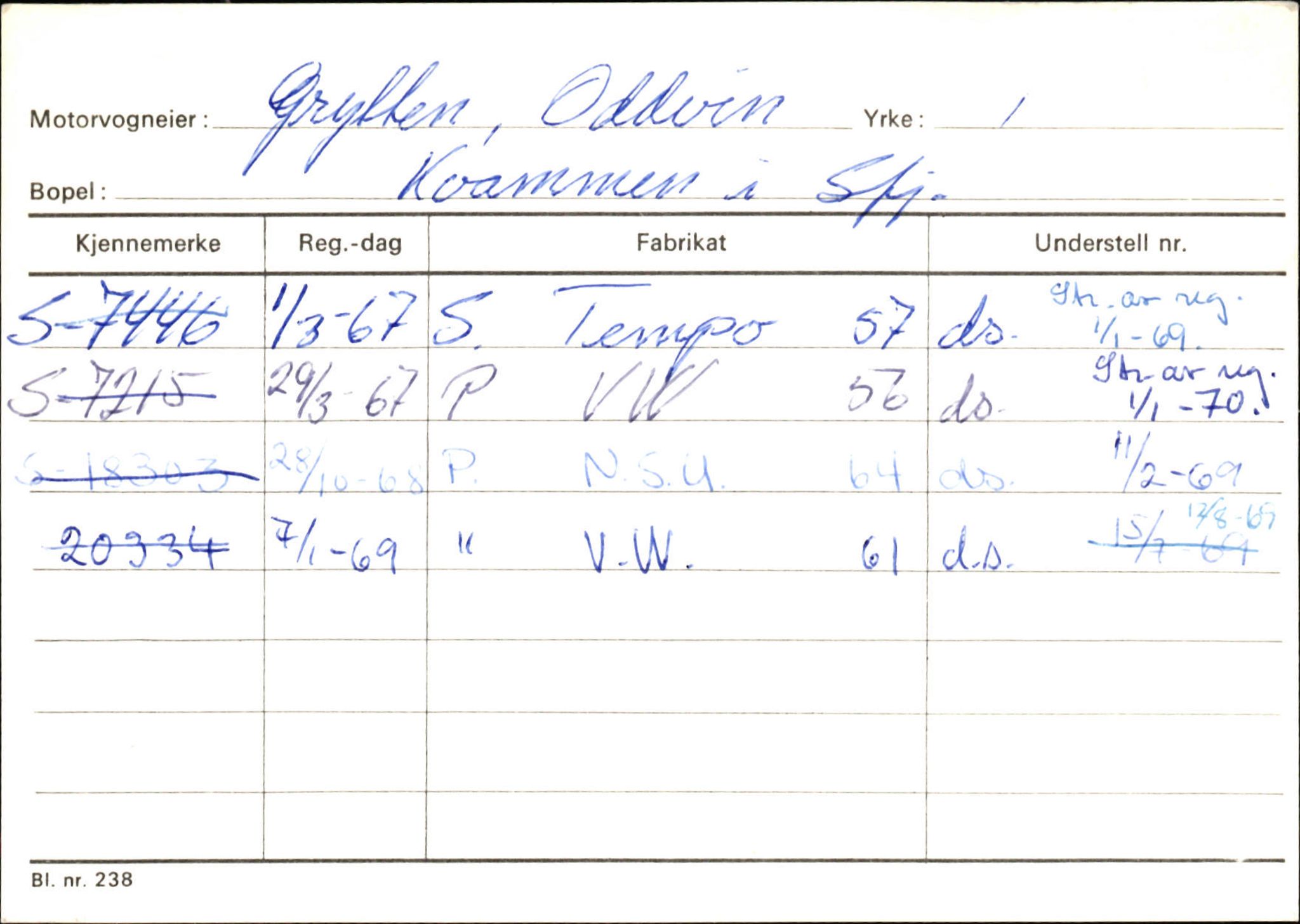 Statens vegvesen, Sogn og Fjordane vegkontor, AV/SAB-A-5301/4/F/L0132: Eigarregister Askvoll A-Å. Balestrand A-Å, 1945-1975, p. 453