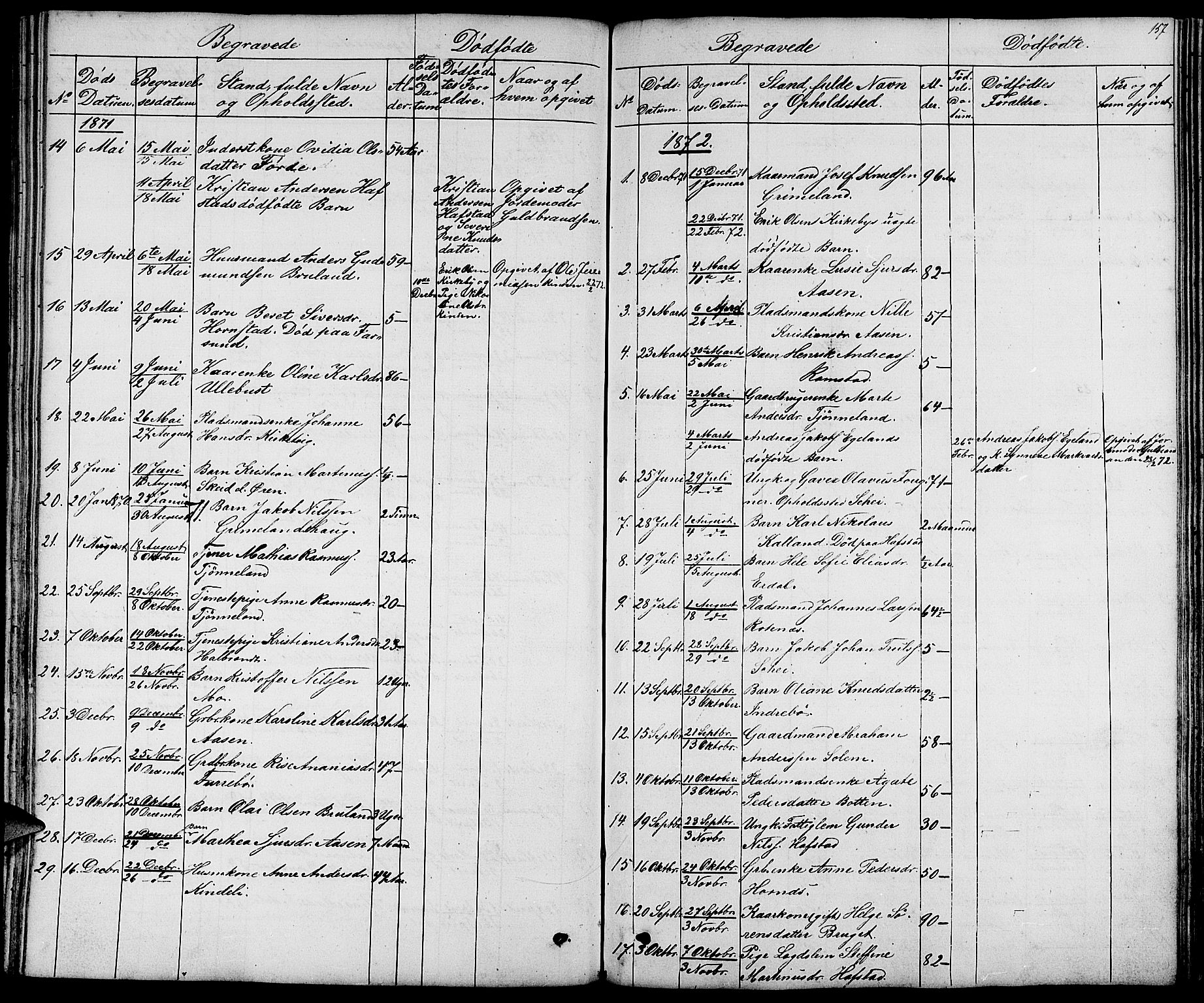 Førde sokneprestembete, AV/SAB-A-79901/H/Hab/Haba/L0001: Parish register (copy) no. A 1, 1853-1880, p. 157