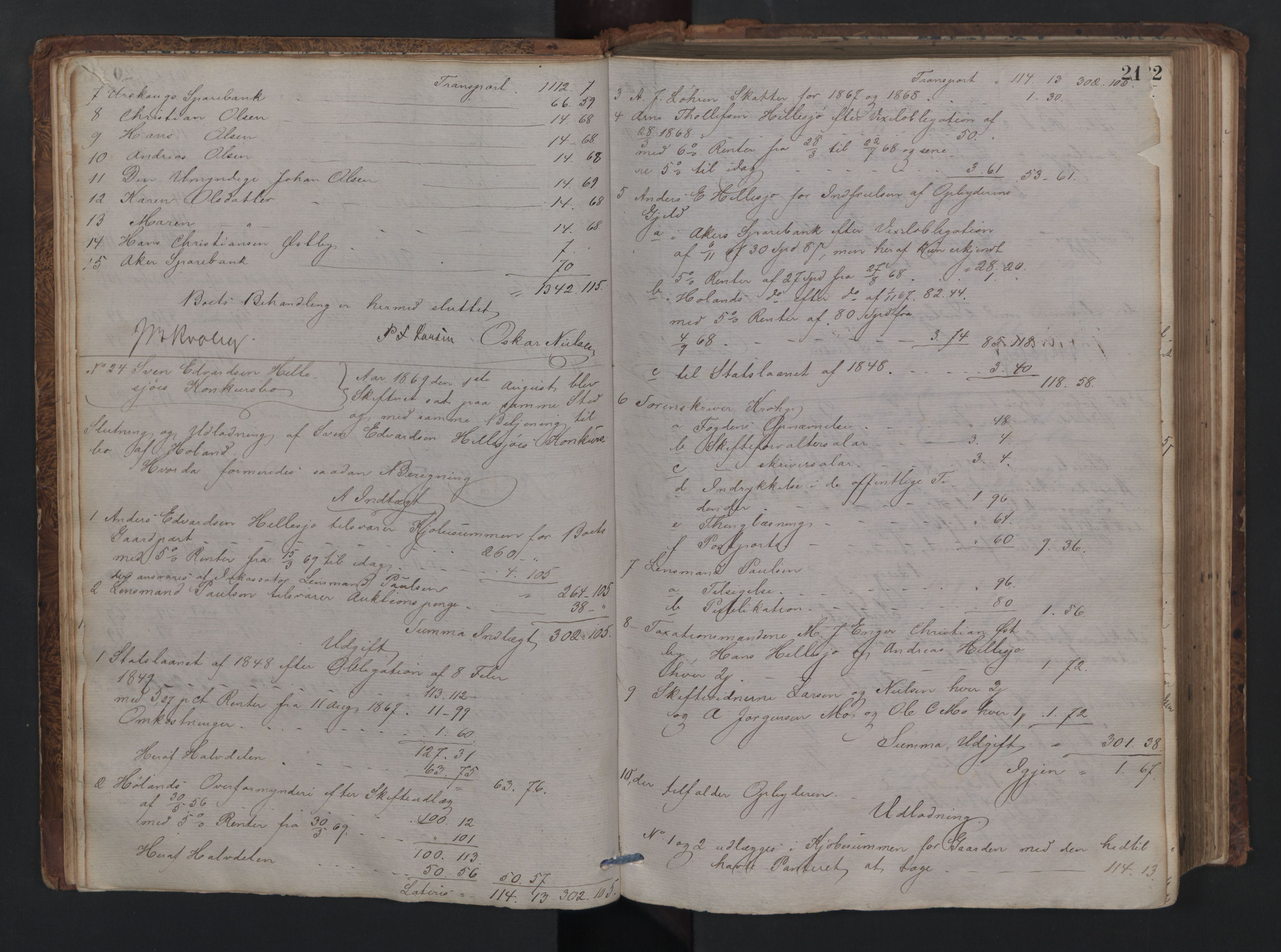 Nedre Romerike sorenskriveri, AV/SAO-A-10469/H/He/Hec/L0006: Skifteutlodningsprotokoll, 1869-1877, p. 20b-21a