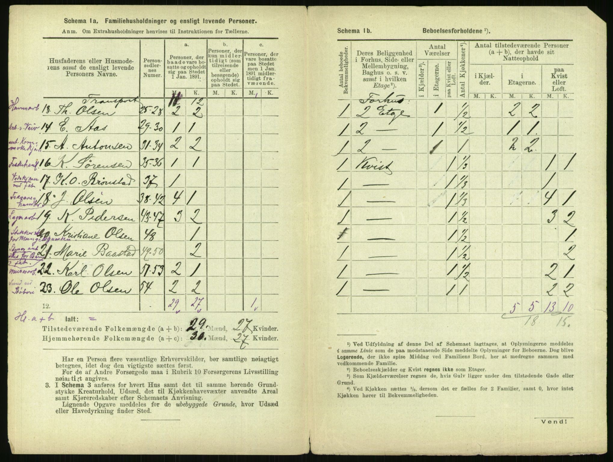 RA, 1891 census for 0301 Kristiania, 1891, p. 146390