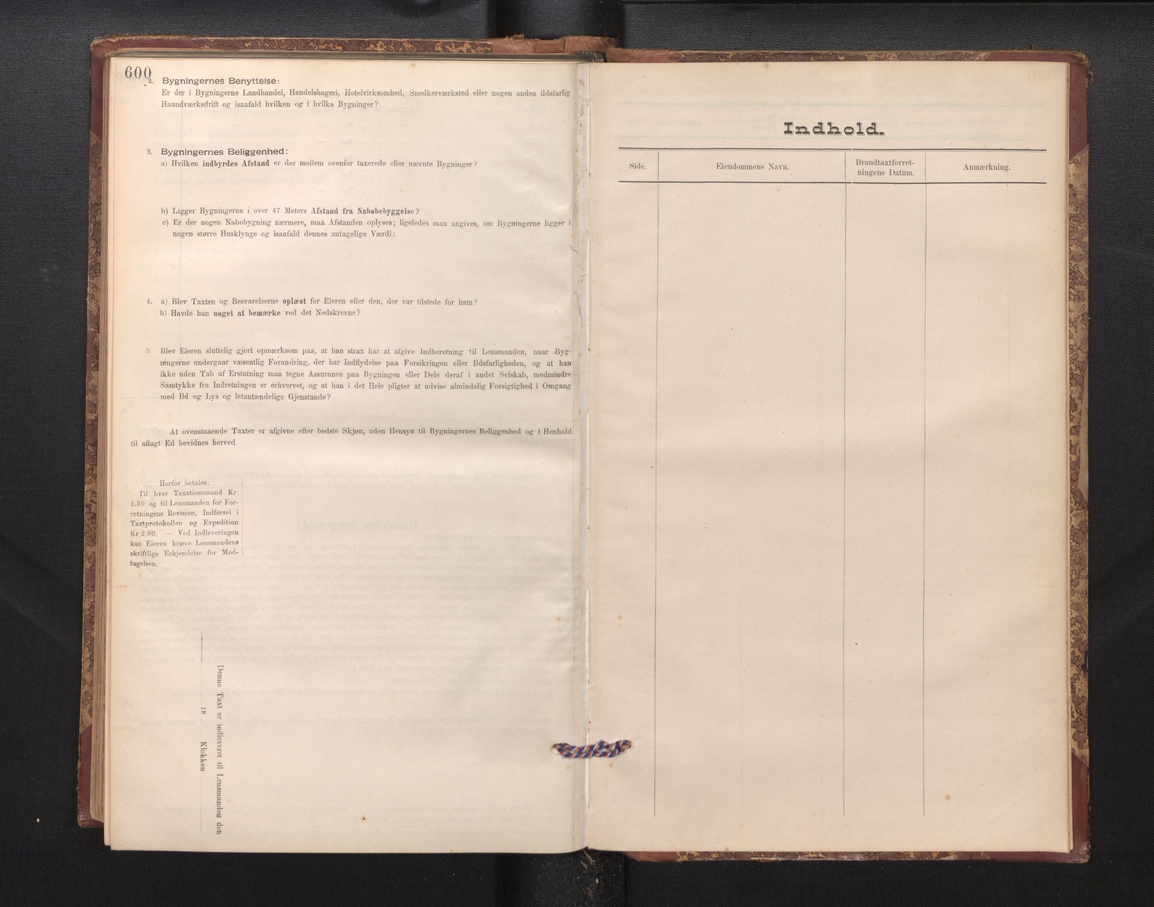 Lensmannen i Haus, SAB/A-32701/0012/L0006: Branntakstprotokoll, skjematakst, 1895-1941, p. 600