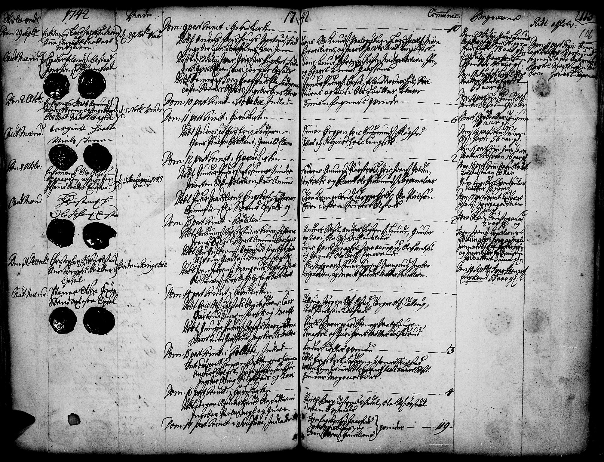 Gausdal prestekontor, AV/SAH-PREST-090/H/Ha/Haa/L0002: Parish register (official) no. 2, 1729-1757, p. 106