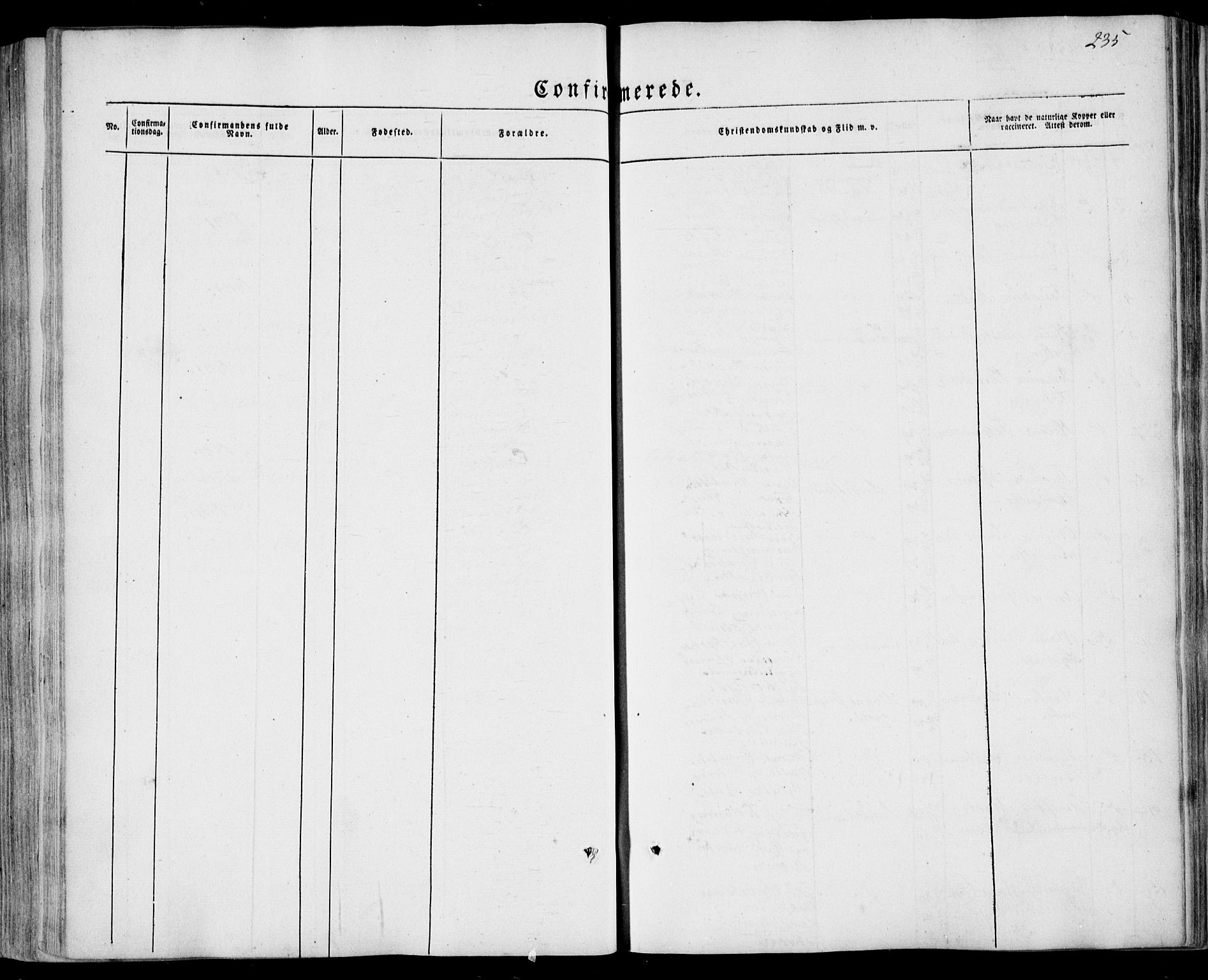 Sandar kirkebøker, SAKO/A-243/F/Fa/L0006: Parish register (official) no. 6, 1847-1860, p. 235