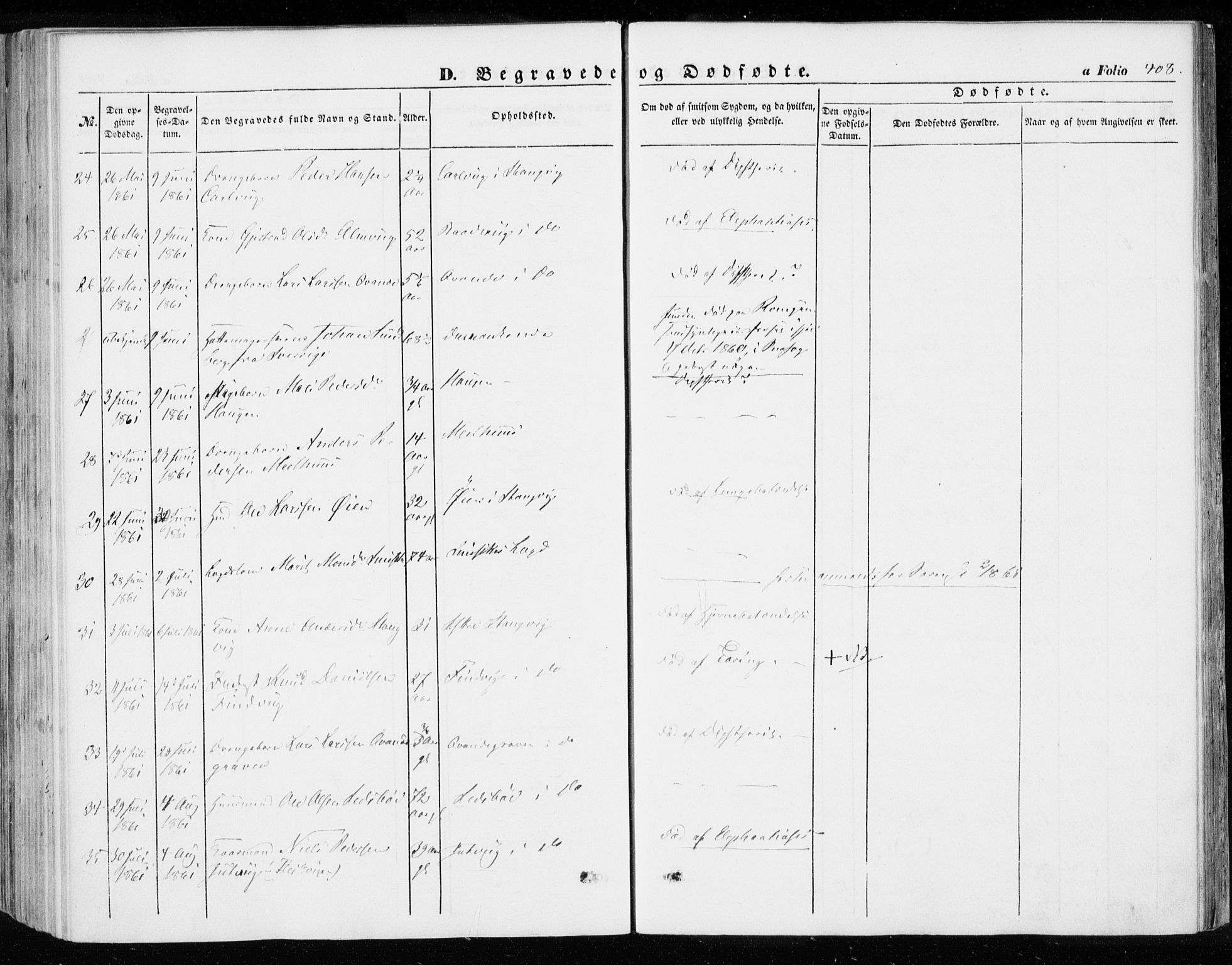 Ministerialprotokoller, klokkerbøker og fødselsregistre - Møre og Romsdal, SAT/A-1454/592/L1026: Parish register (official) no. 592A04, 1849-1867, p. 408