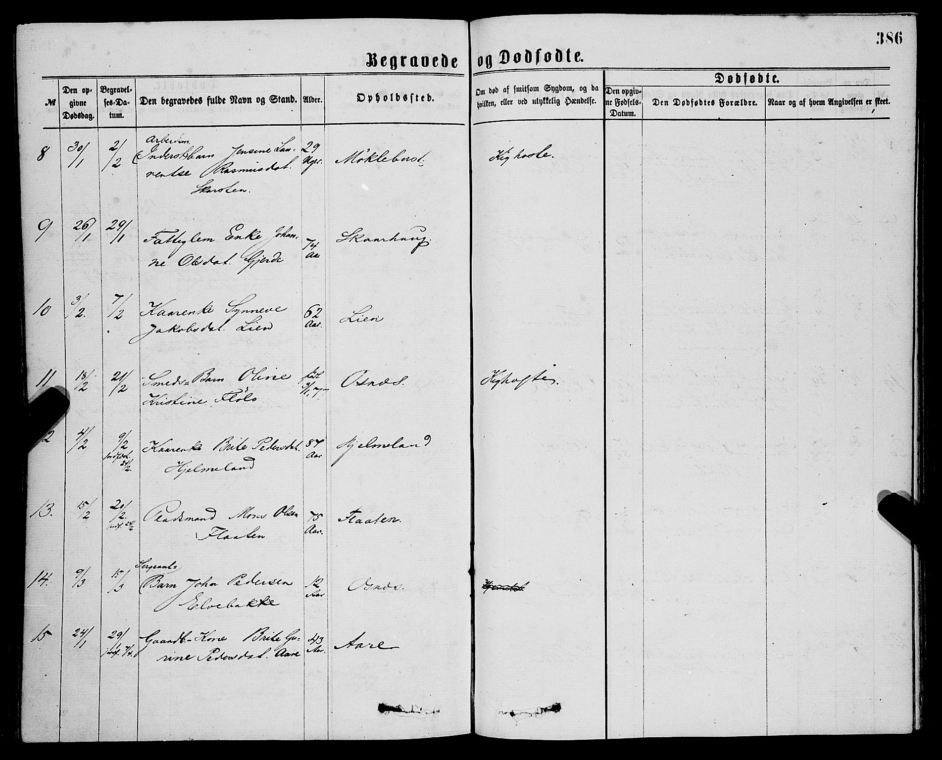 Eid sokneprestembete, AV/SAB-A-82301/H/Haa/Haaa/L0010: Parish register (official) no. A 10, 1867-1878, p. 386