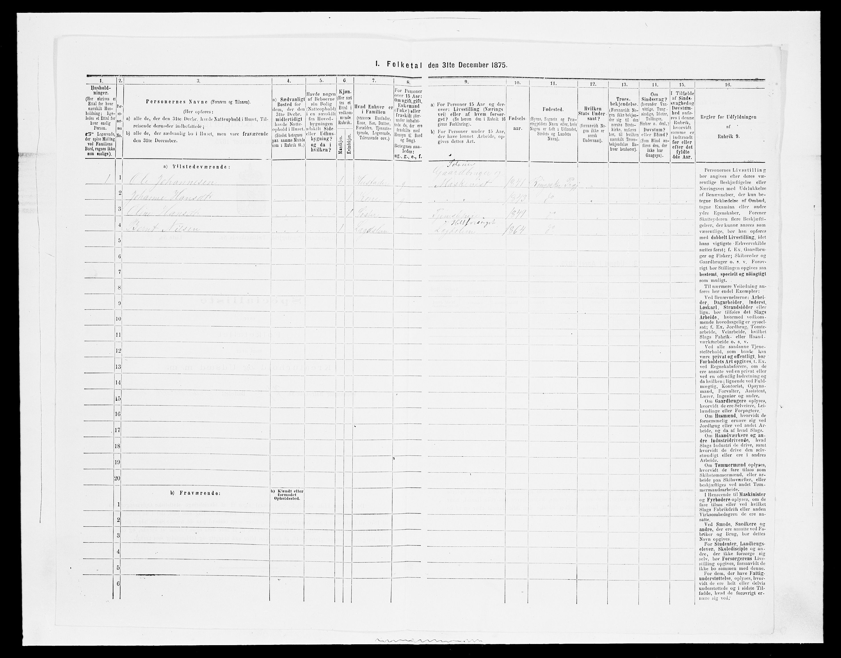 SAH, 1875 census for 0412P Ringsaker, 1875, p. 622