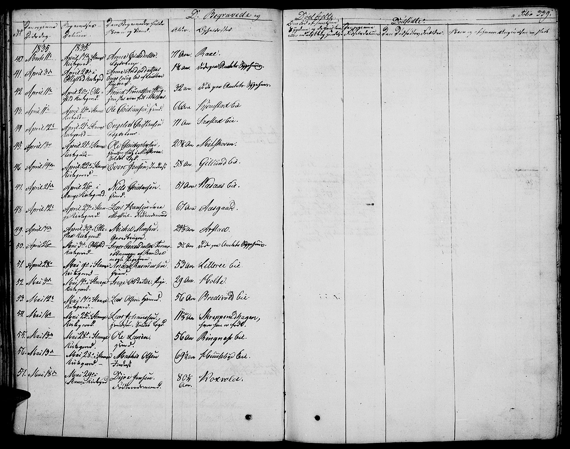 Stange prestekontor, AV/SAH-PREST-002/K/L0009: Parish register (official) no. 9, 1826-1835, p. 339