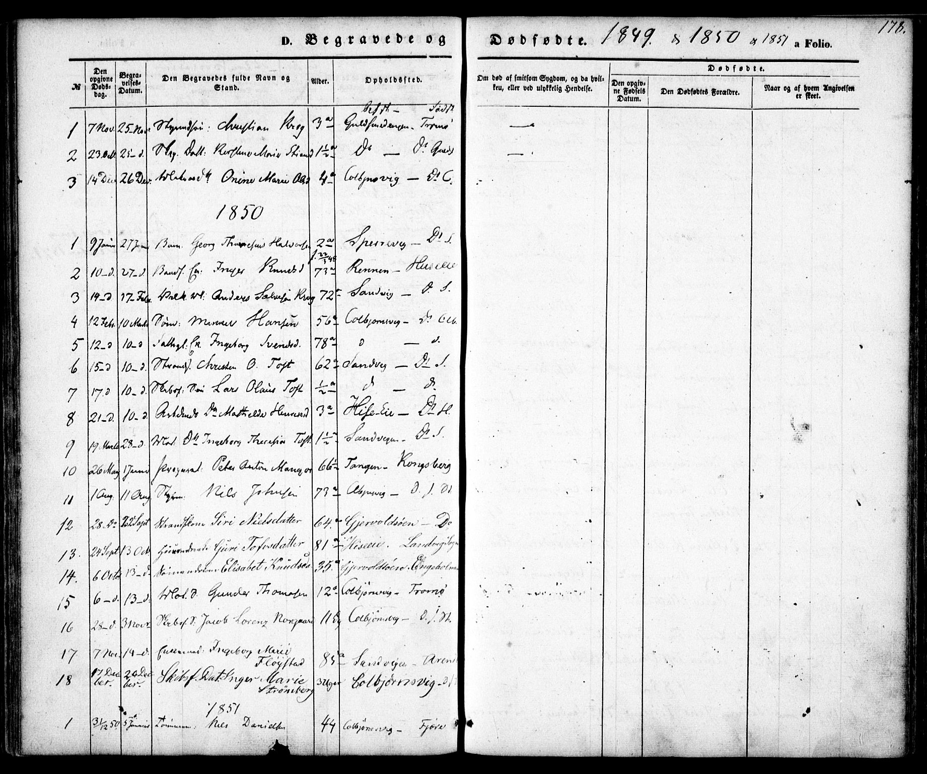 Hisøy sokneprestkontor, AV/SAK-1111-0020/F/Fa/L0001: Parish register (official) no. A 1, 1849-1871, p. 178