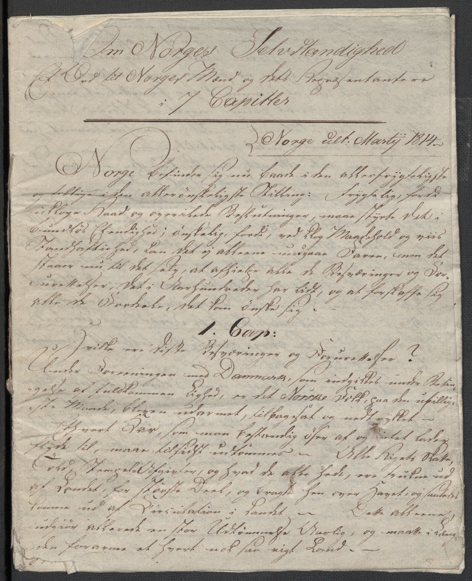 Christie, Wilhelm Frimann Koren, RA/PA-0014/F/L0004: Christies dokumenter fra 1814, 1814, p. 9