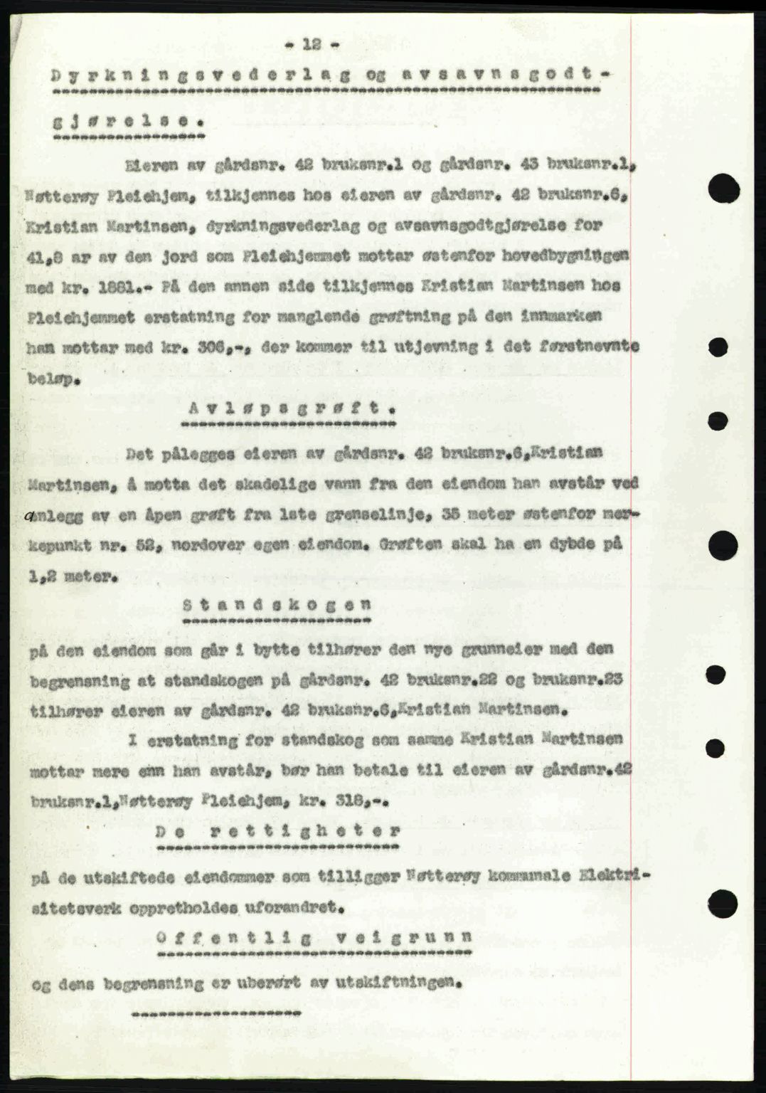 Tønsberg sorenskriveri, AV/SAKO-A-130/G/Ga/Gaa/L0012: Mortgage book no. A12, 1942-1943, Diary no: : 247/1943