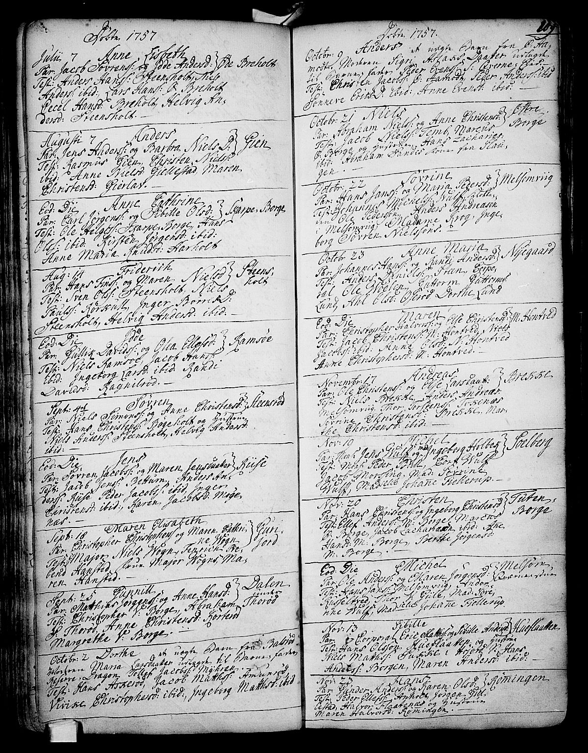 Stokke kirkebøker, SAKO/A-320/F/Fa/L0002: Parish register (official) no. I 2, 1732-1770, p. 109
