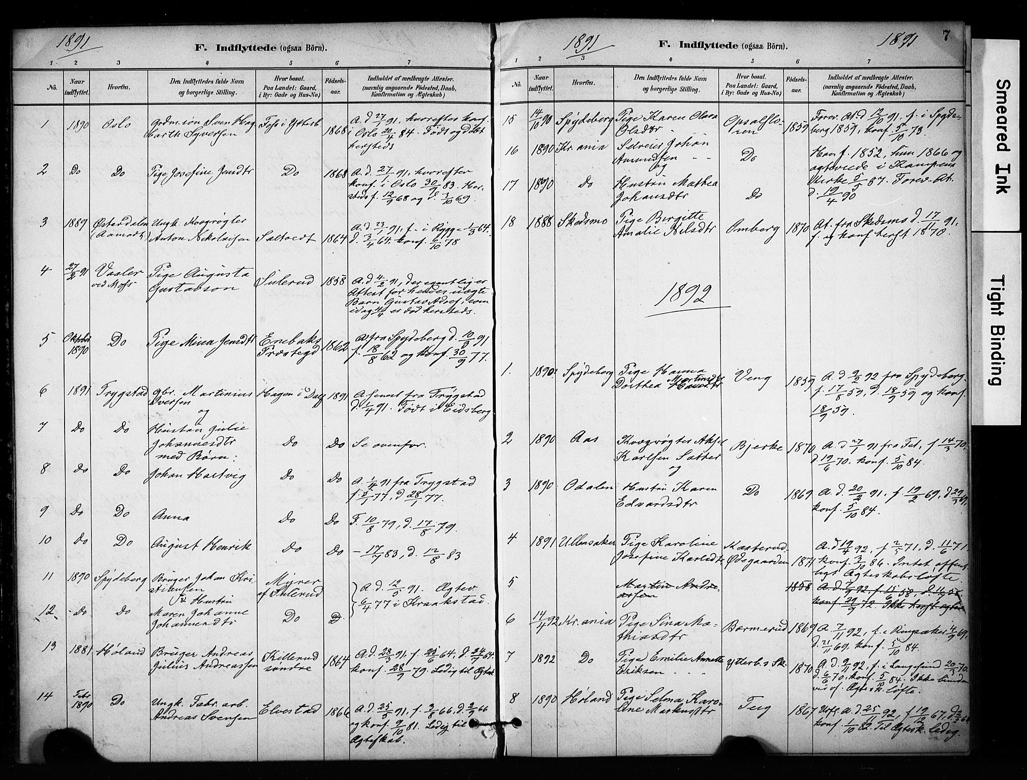 Enebakk prestekontor Kirkebøker, AV/SAO-A-10171c/F/Fa/L0017: Parish register (official) no. I 17, 1881-1919, p. 7