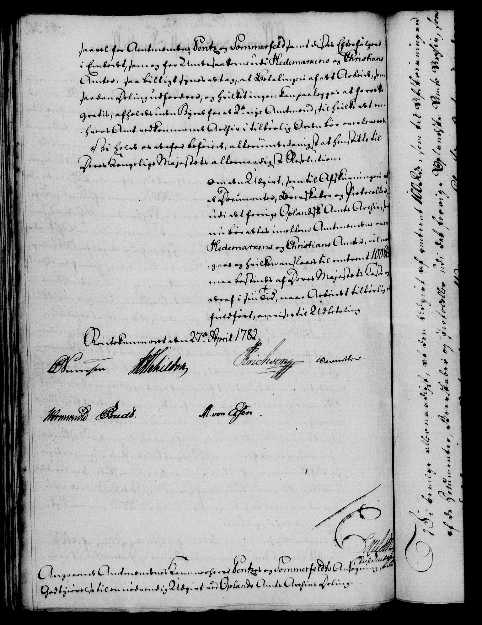 Rentekammeret, Kammerkanselliet, RA/EA-3111/G/Gf/Gfa/L0064: Norsk relasjons- og resolusjonsprotokoll (merket RK 52.64), 1782, p. 236