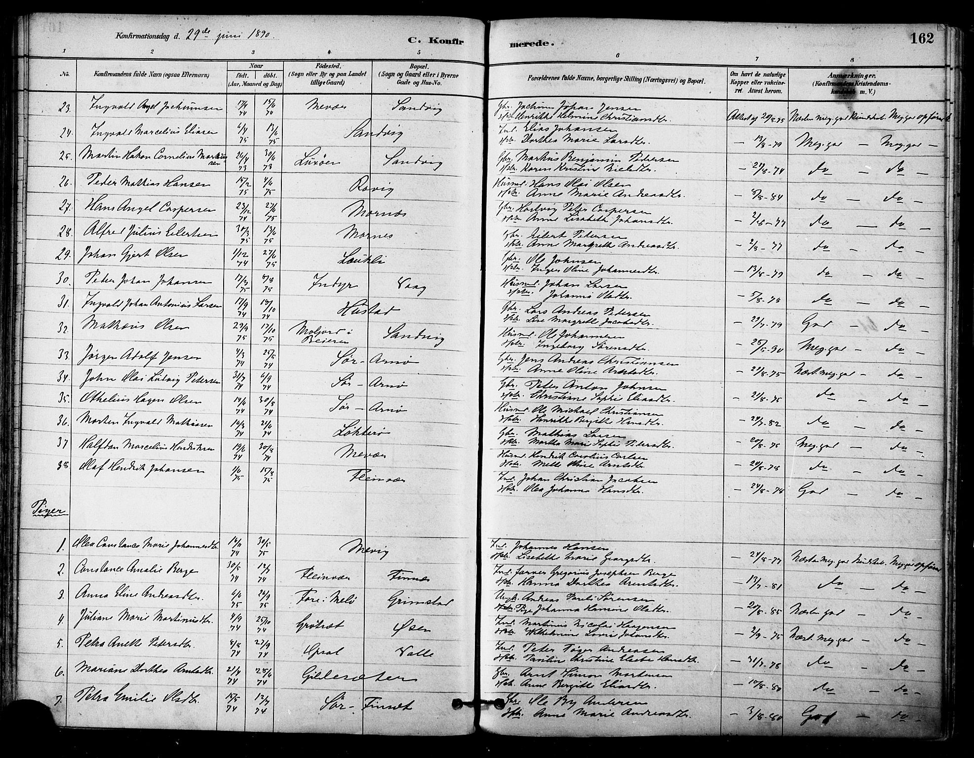 Ministerialprotokoller, klokkerbøker og fødselsregistre - Nordland, SAT/A-1459/805/L0099: Parish register (official) no. 805A06, 1880-1891, p. 162